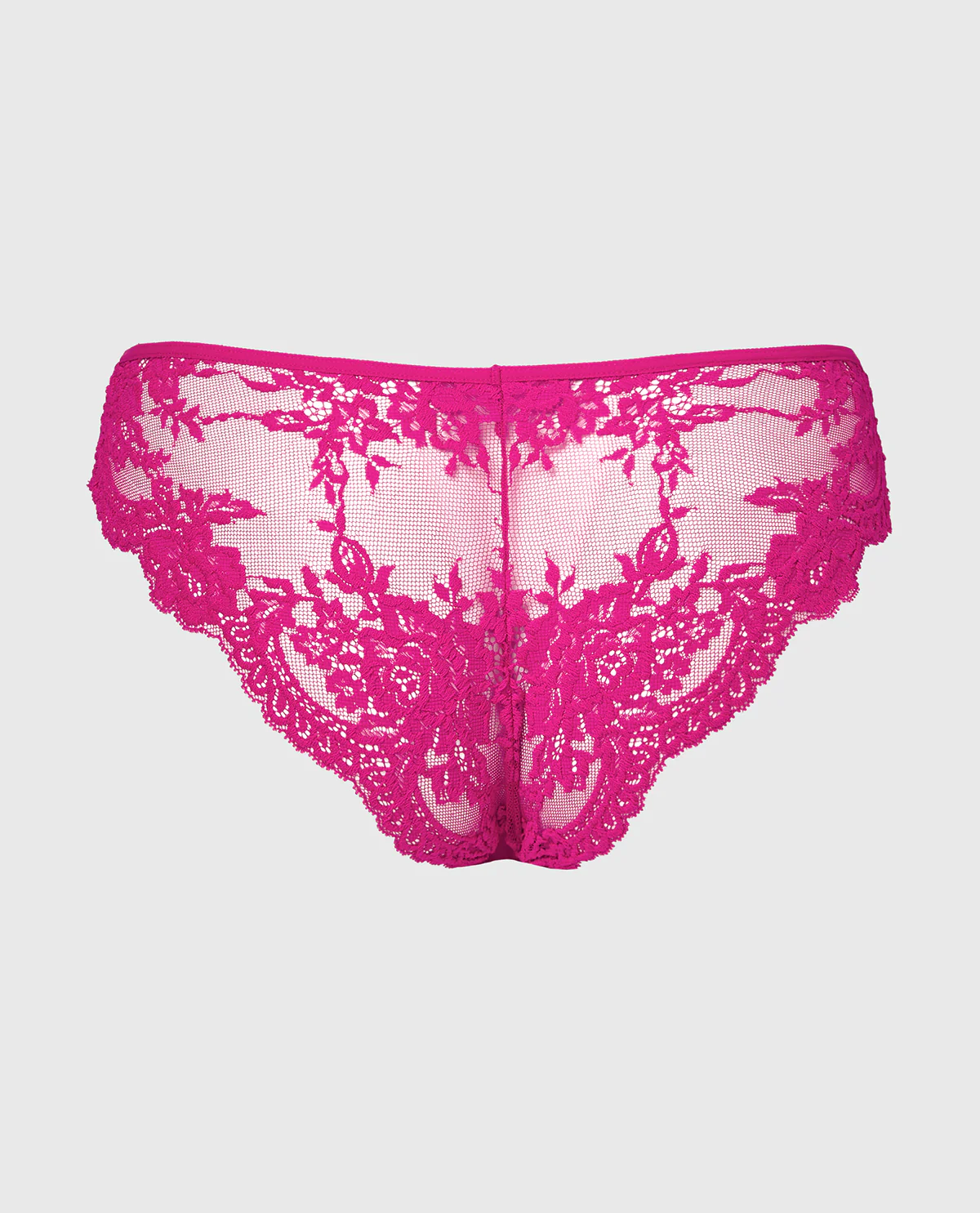 Diva Cheeky V-Waist Lace Panty in Fuchsia Red - Image 5