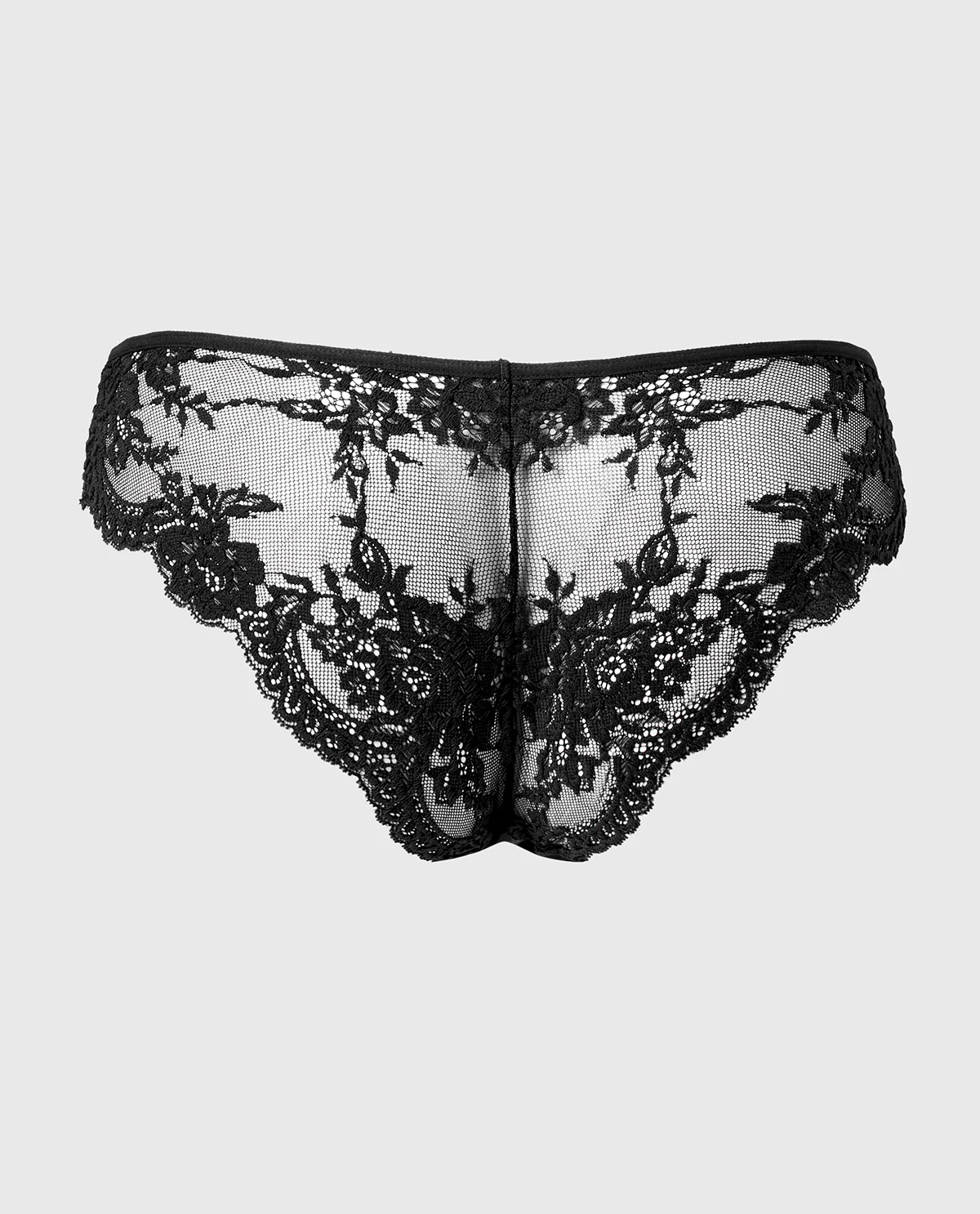 Diva Cheeky V-Waist Lace Panty in Tuxedo Black - Image 5