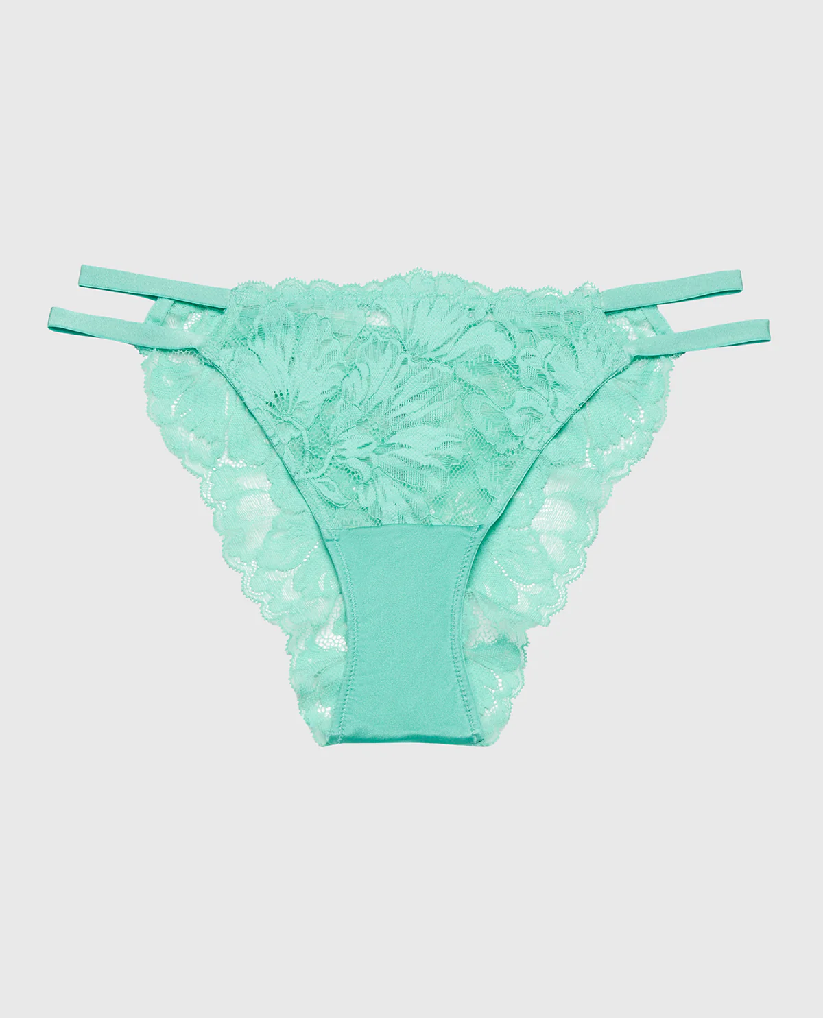 Diva High Leg Mini Cheeky With Lavish Lace in Pool Blue - Image 4
