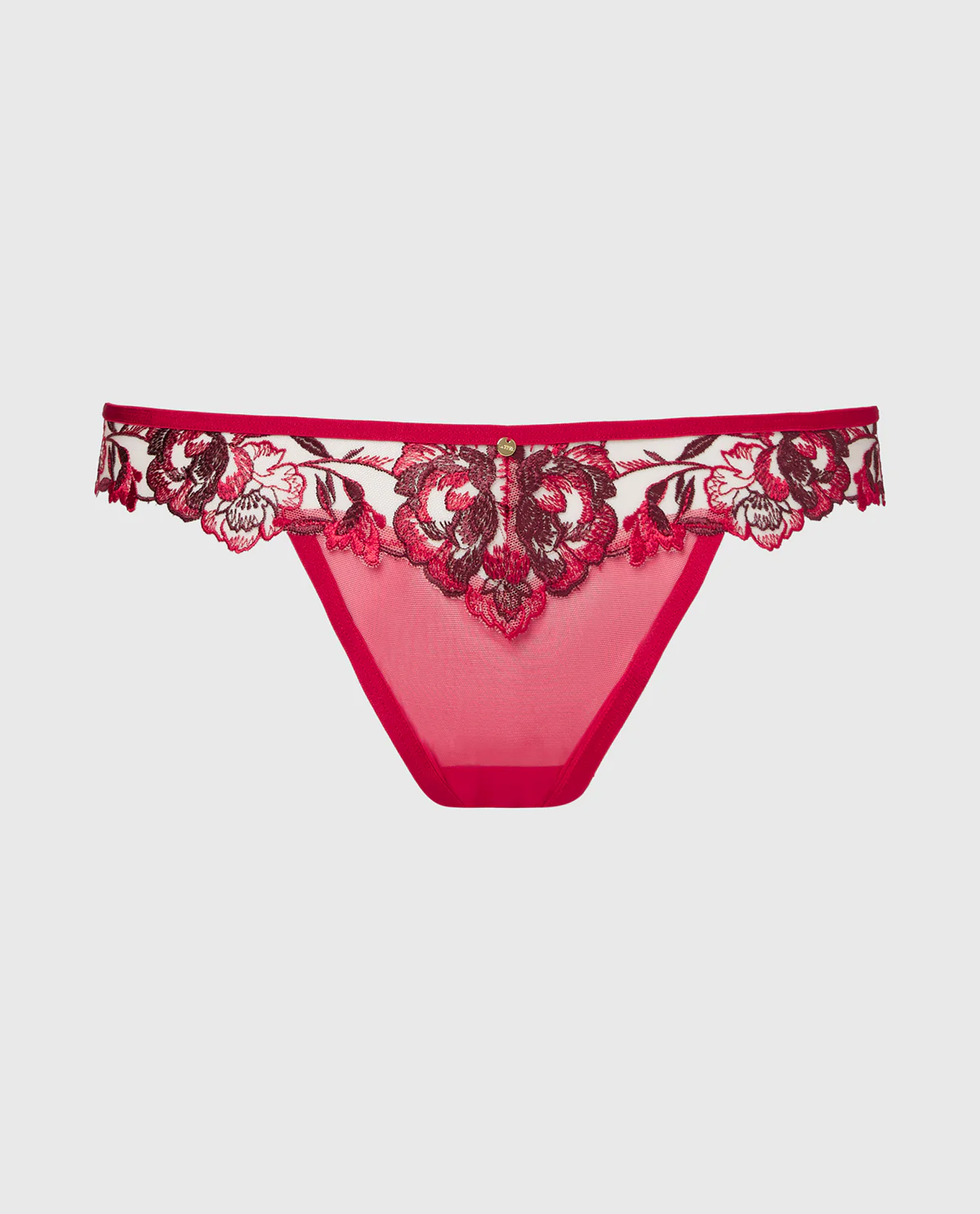 Diva Mini Cheeky Panty in Evening Blush with Crimson and Russian Ruby - Image 4