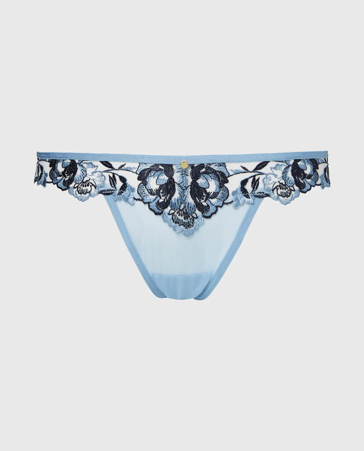 Diva Mini Cheeky Panty in Ivory with Glacier Lake and Dark Navy - Image 5