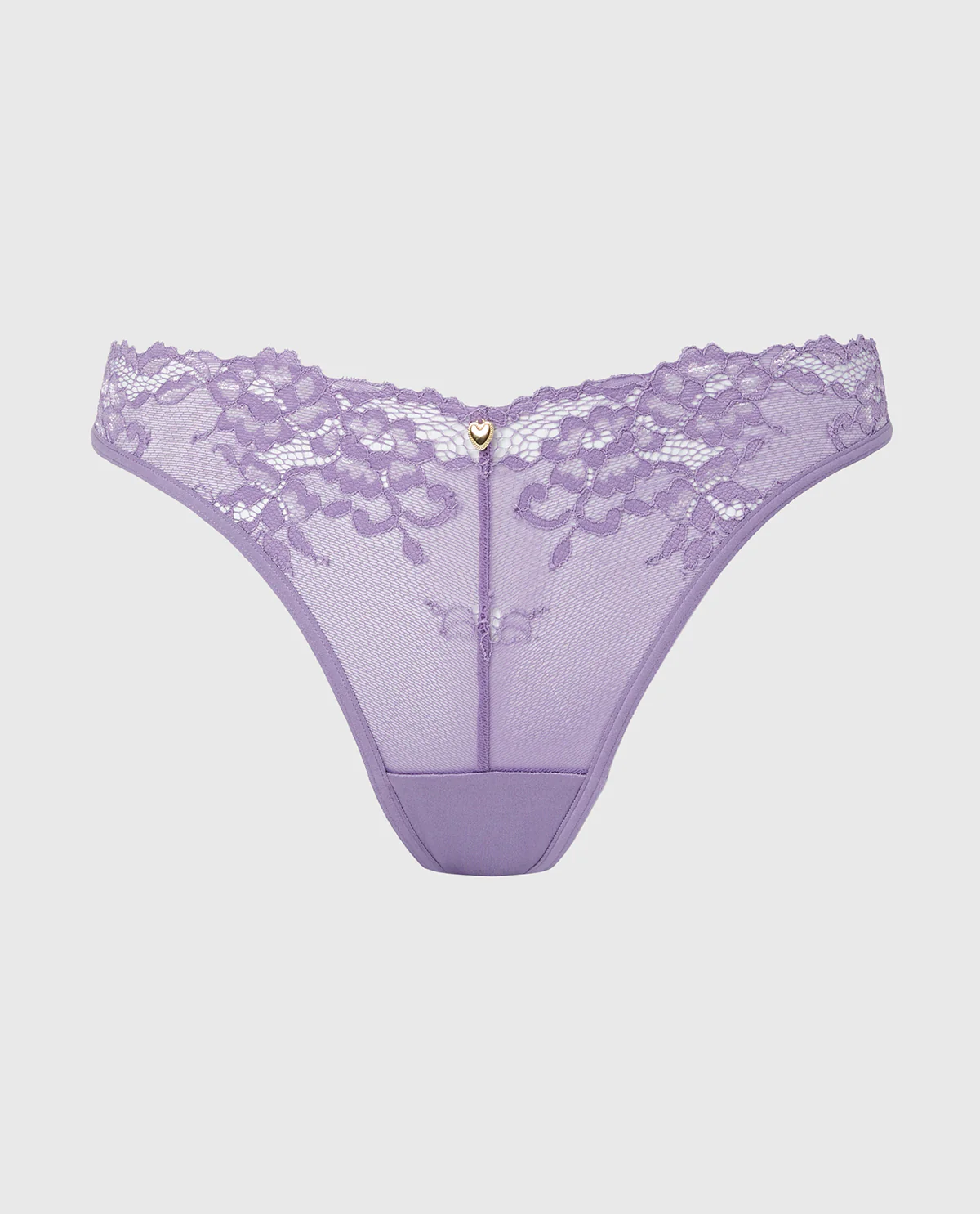 Diva Thong Panty with Romantic Lace in Purple Haze - Image 4