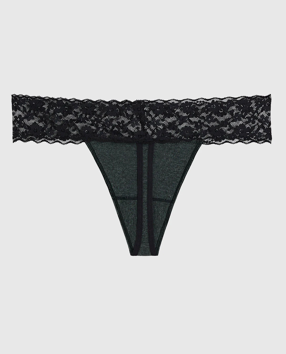 Everyday Thong Panty with Lace Trim - Image 2