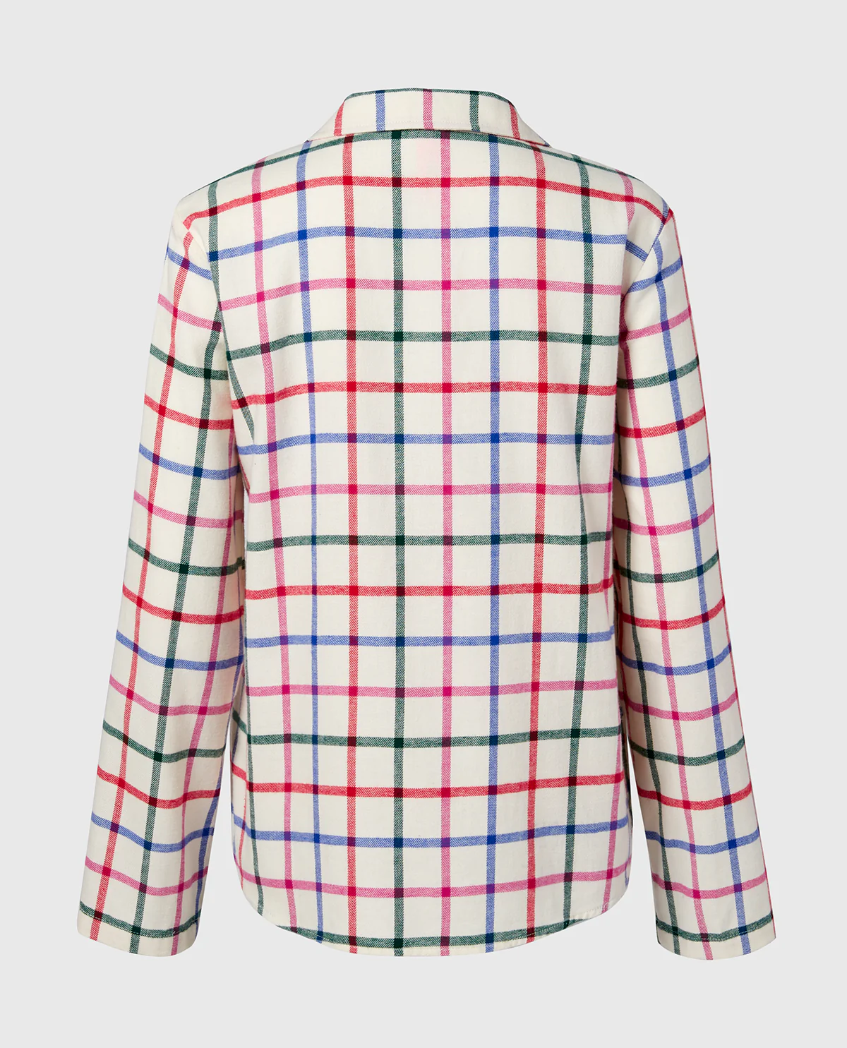 Flannel Sleep Shirt in Large Jingle Plaid - Image 5