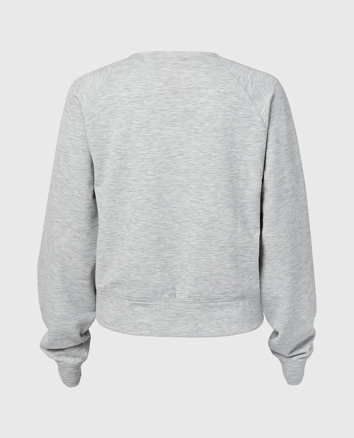 French Terry Crew Neck Sleep Top in Cool Gray Heather - Image 4