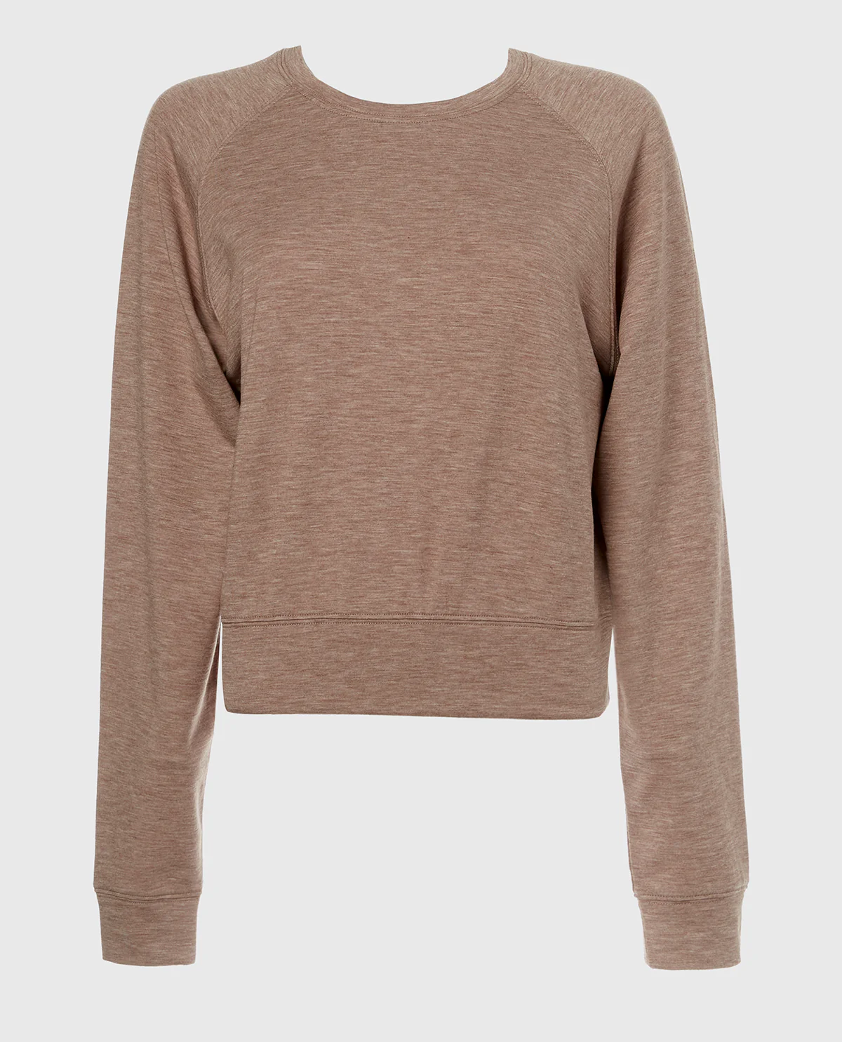 French Terry Crew Neck Sleep Top in Leafless Tree Heather - Image 4