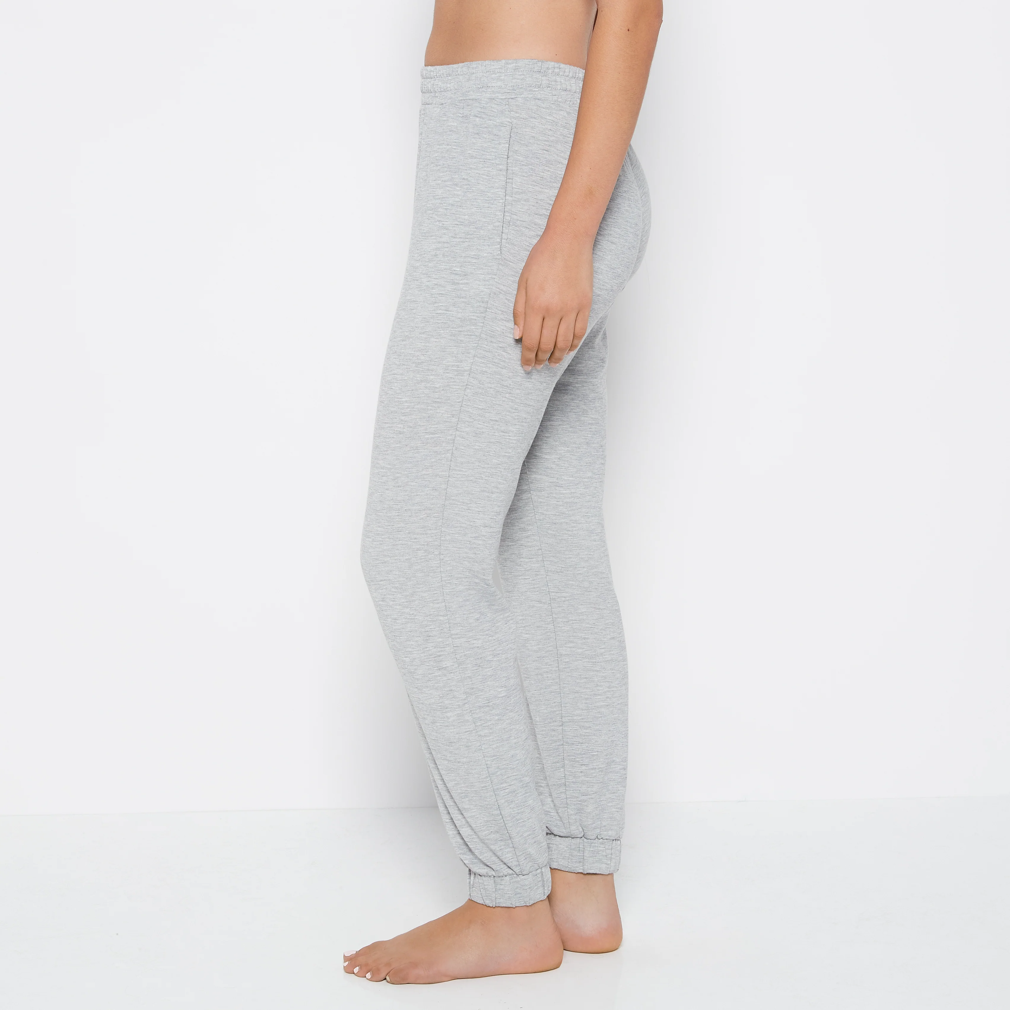 French Terry Sleep Pant in Cool Gray Heather - Image 2