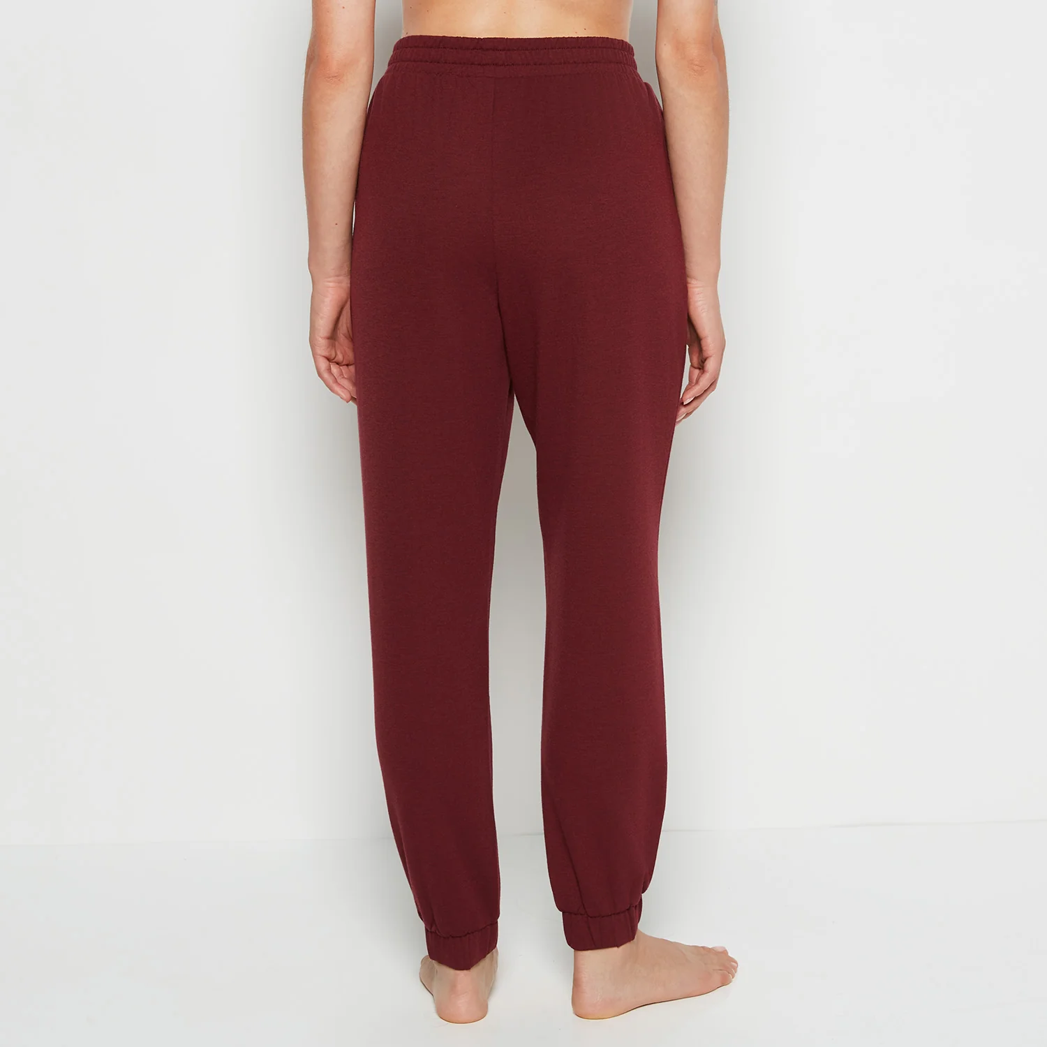 French Terry Sleep Pant in Russian Ruby Heather - Image 2