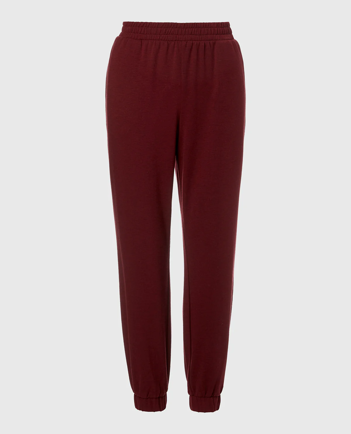 French Terry Sleep Pant in Russian Ruby Heather - Image 3