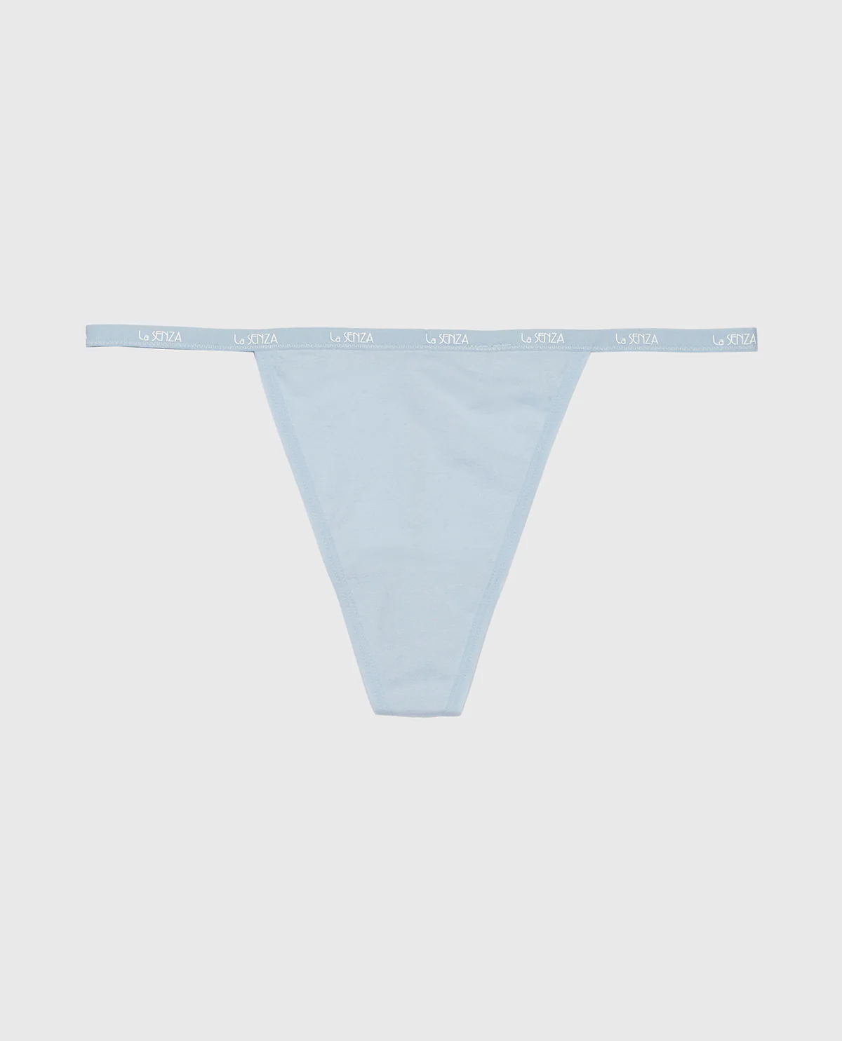 G-Sring Panty with Logo Trim in Subdued Blue - Image 4