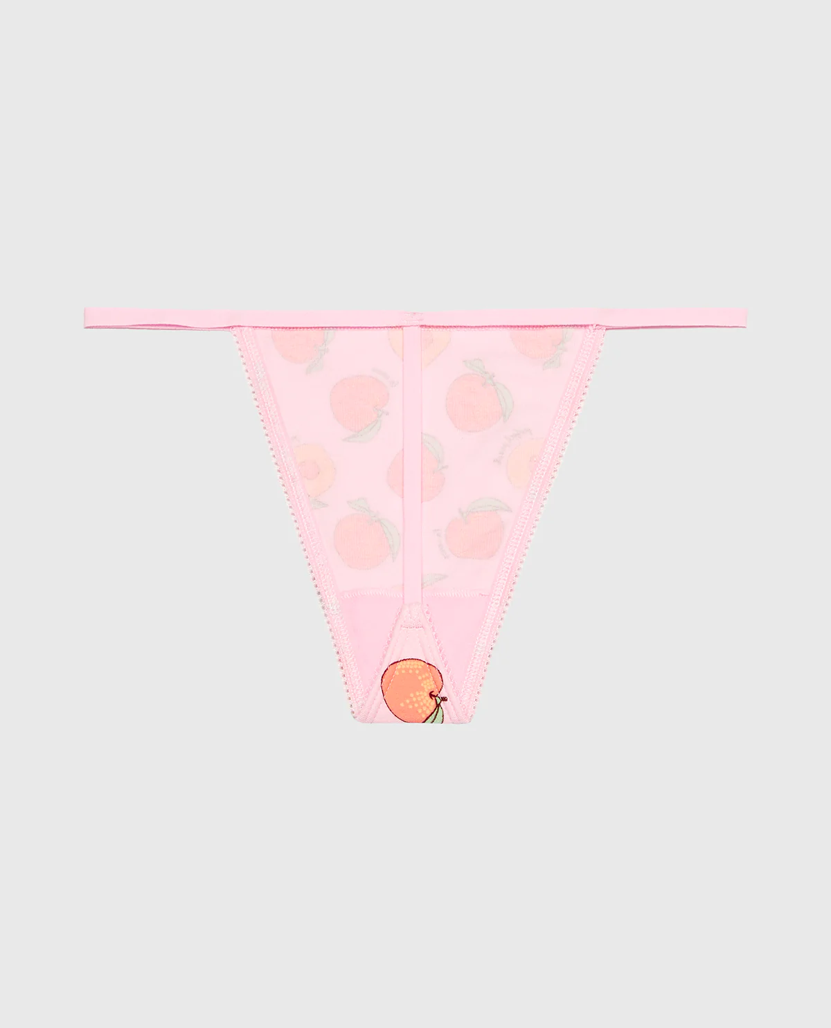 G-String Cotton Panty and Picot Trim in Perfect Peach - Image 5