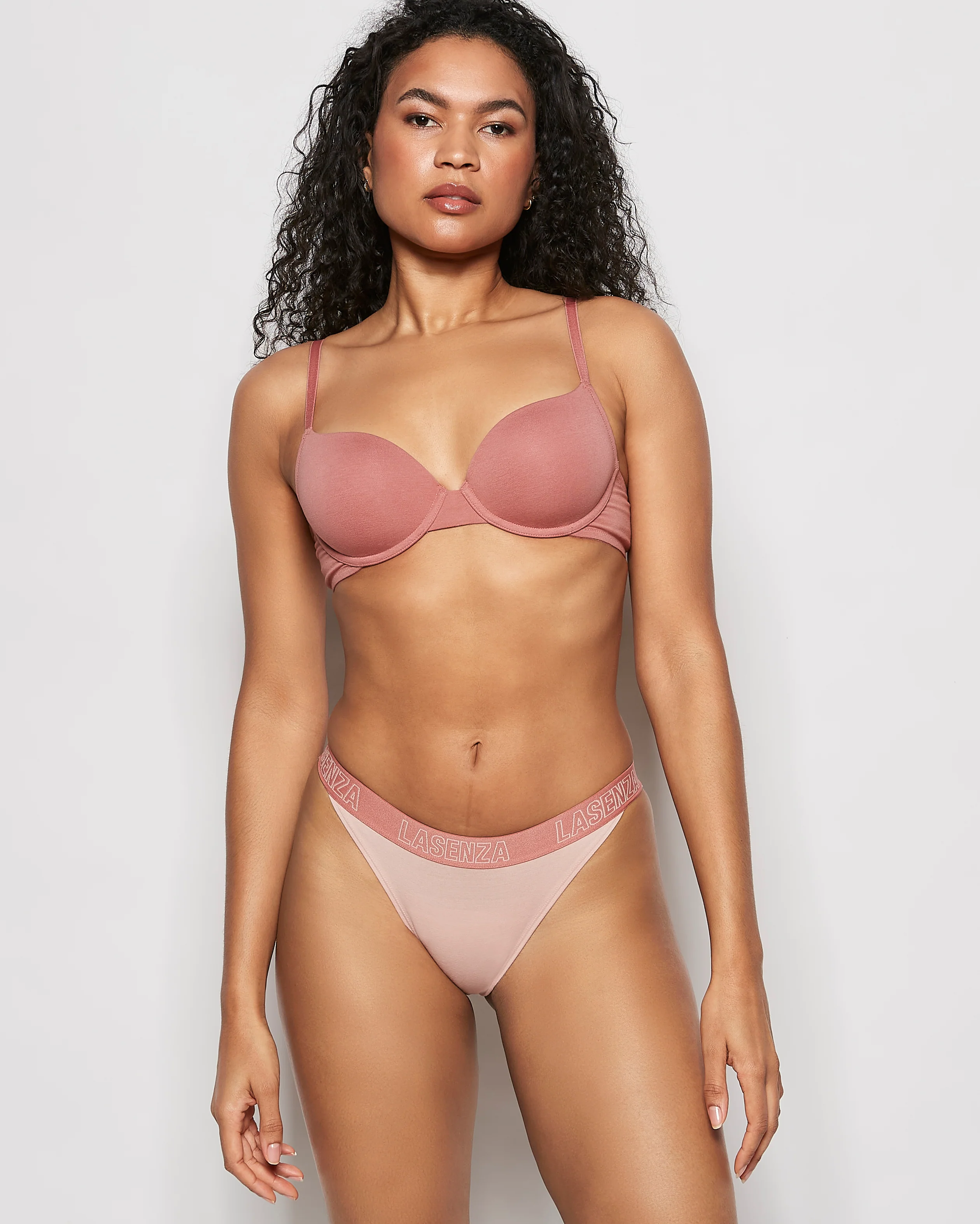 High Leg Cheeky Logo Panty in Peaceful Peach - Image 6