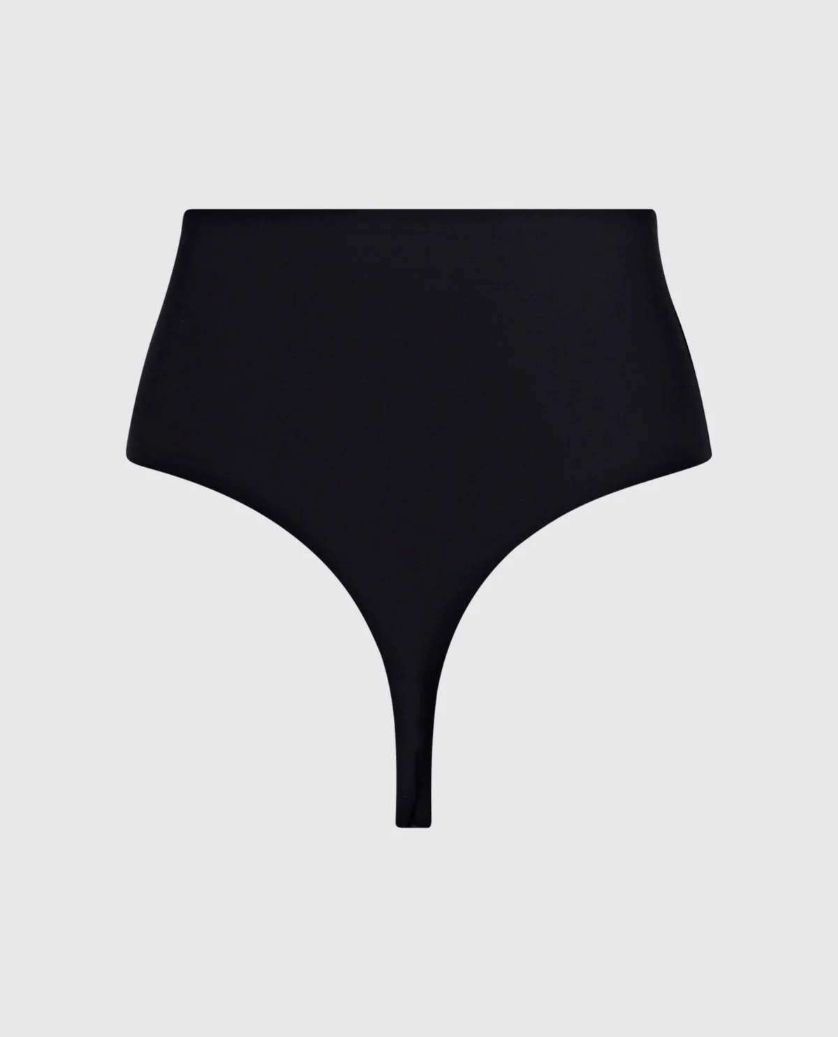High Waist Smoothing Thong Panty in Tuxedo Black - Image 5