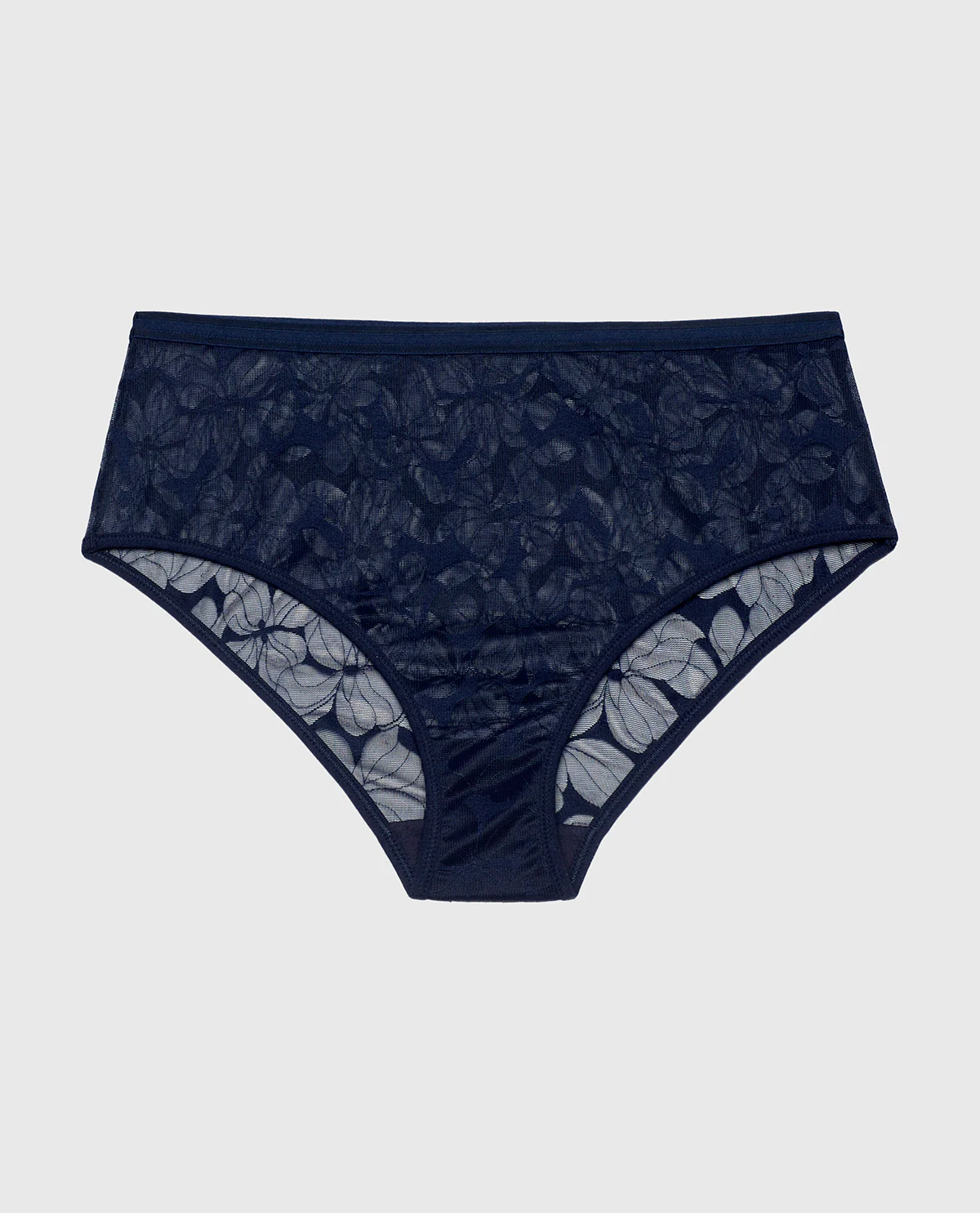 High-Waisted Lined Brief in Navy - Image 4