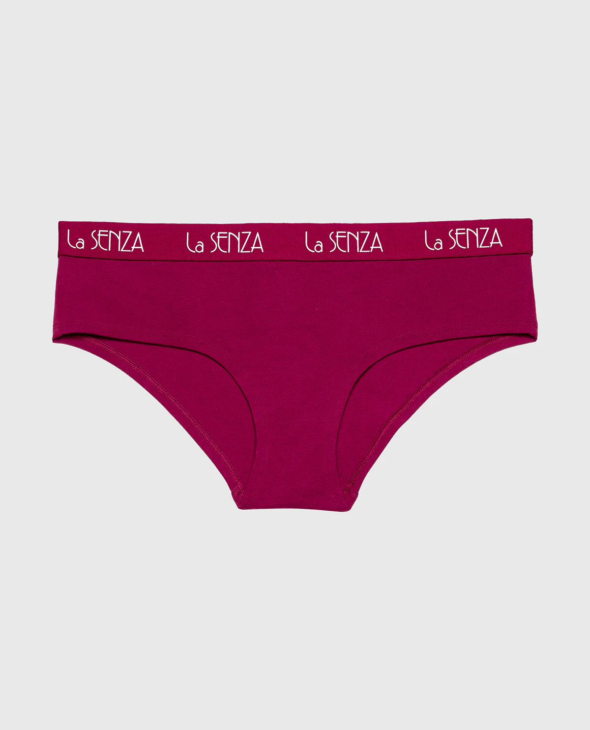 Hipster Cotton Panty with Art Deco Logo Band in Plum Rose - Image 4