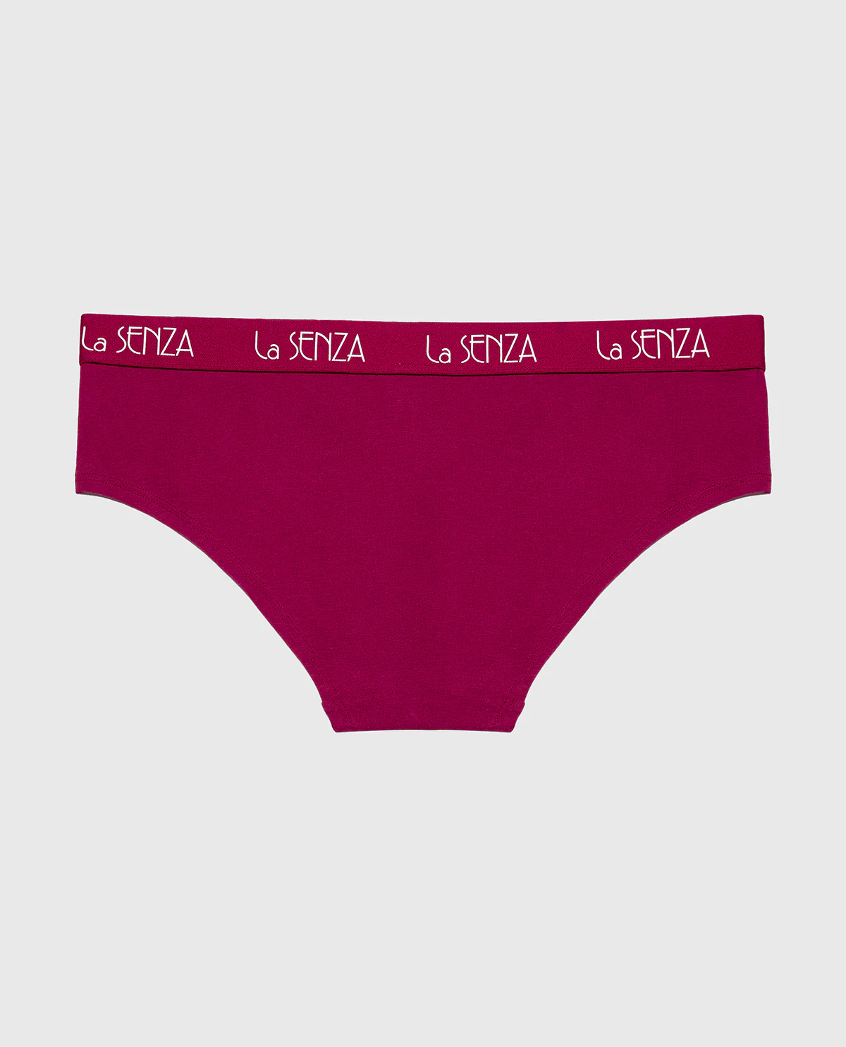 Hipster Cotton Panty with Art Deco Logo Band in Plum Rose - Image 5