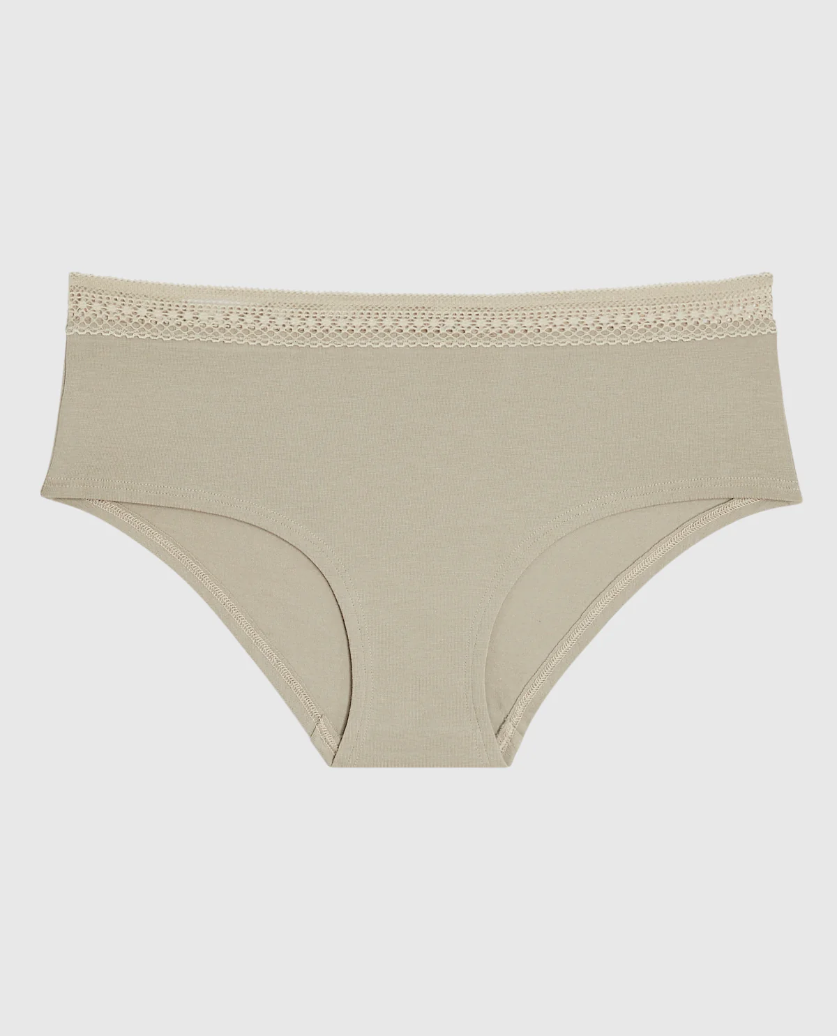 Hipster Panty with Elemental Lace in Stone Grey - Image 4