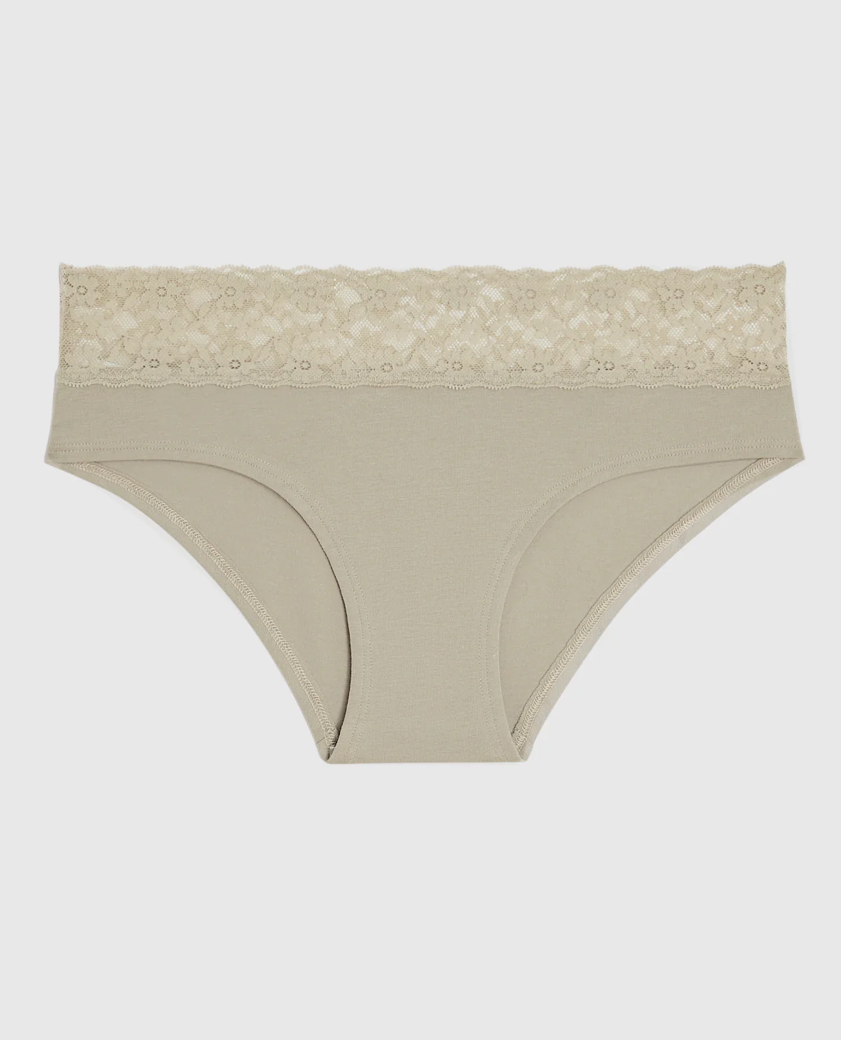 Hipster Panty with Lace in Stone Grey - Image 4