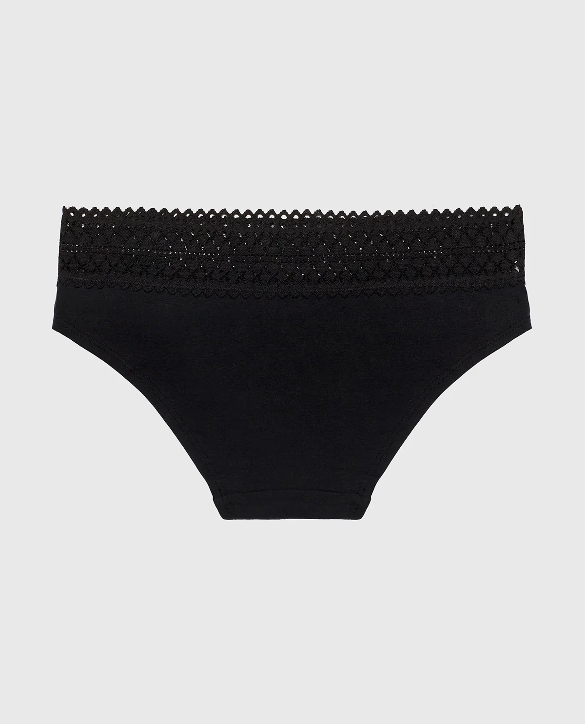 Hipster Panty with Lace Trim in Tuxedo Black - Image 5