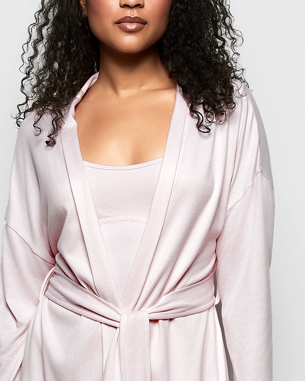 Jersey Robe in Pink-A-Boo - Image 5