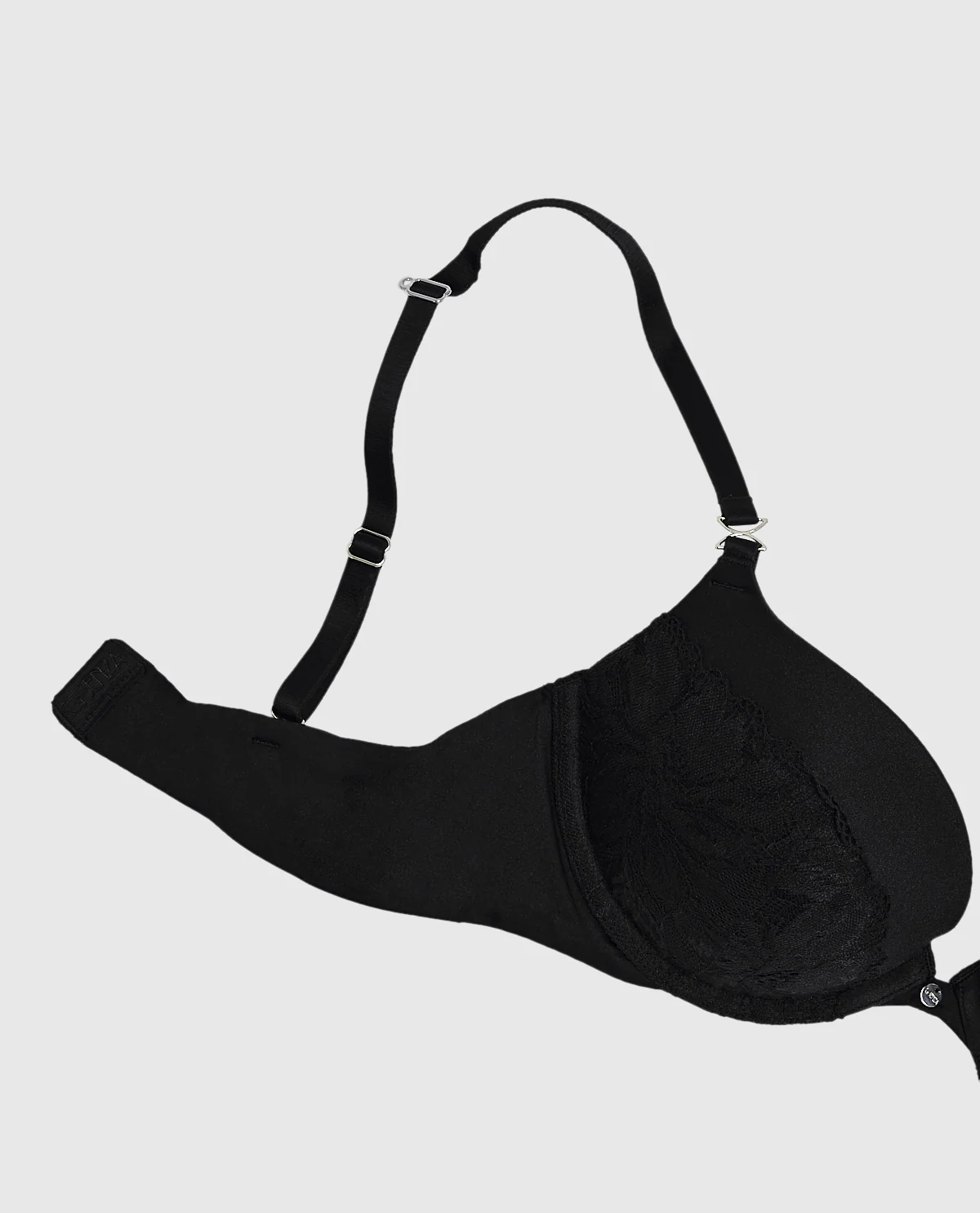 Lace Cup Push Up Bra in Black - Image 6
