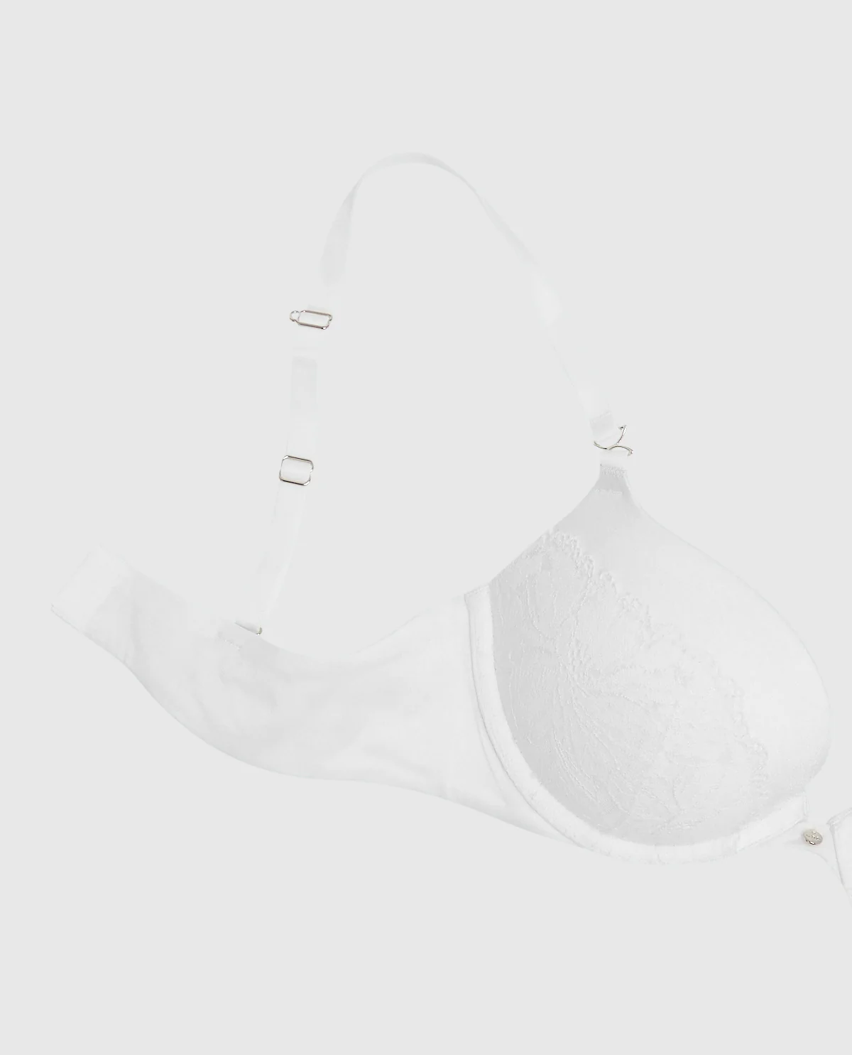 Lace Cup Push Up Bra in Ivory - Image 6