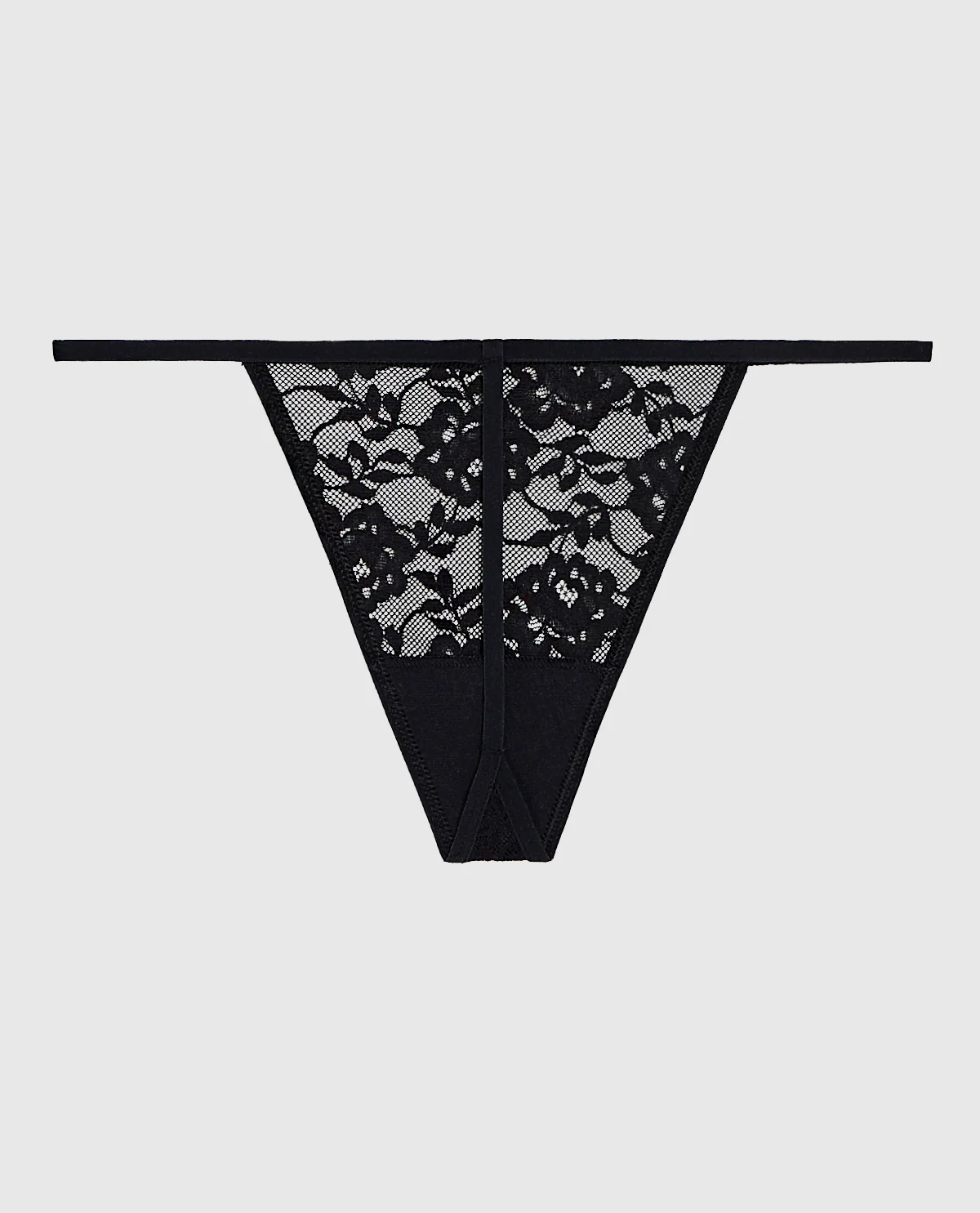 Lace G-String Panty in Tuxedo Black - Image 5