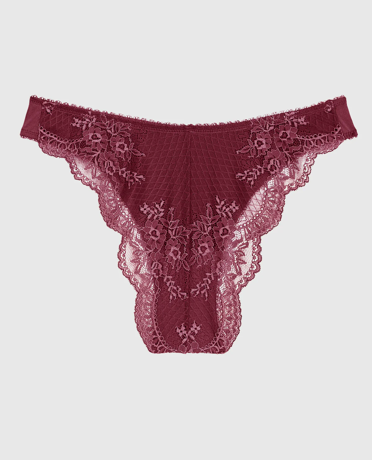 Cheeky Panty with Lace Back in Opulent Red - Image 5