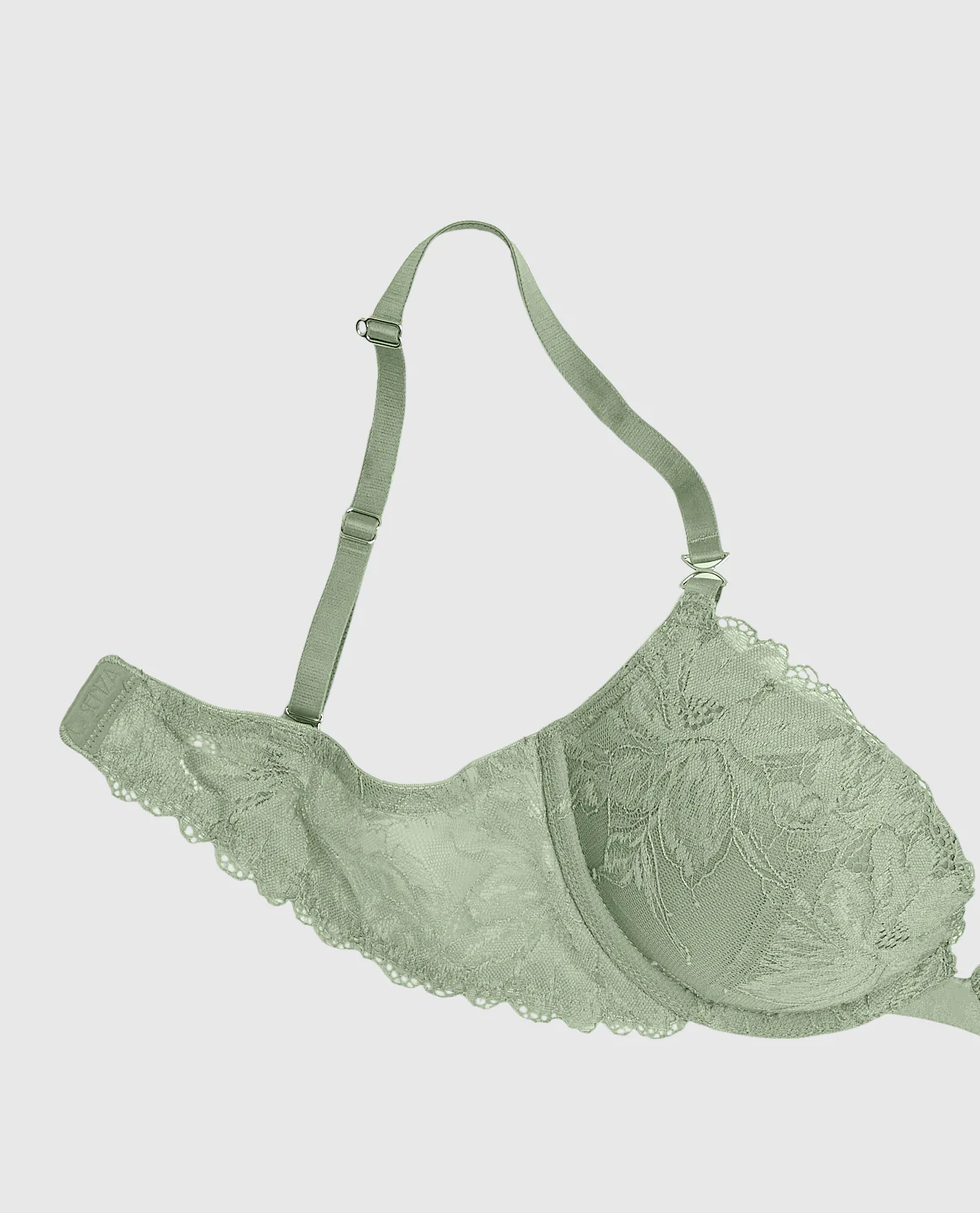 Lace Push Up Bra in Soft Sage - Image 6