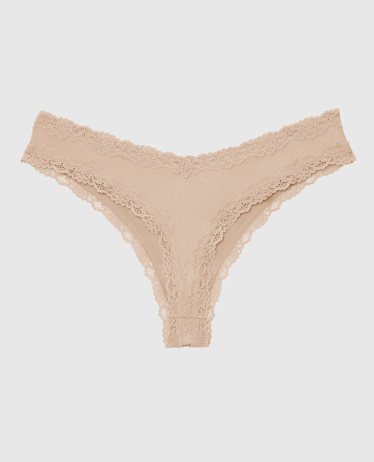 Lace Trim Thong Panty - Image 2