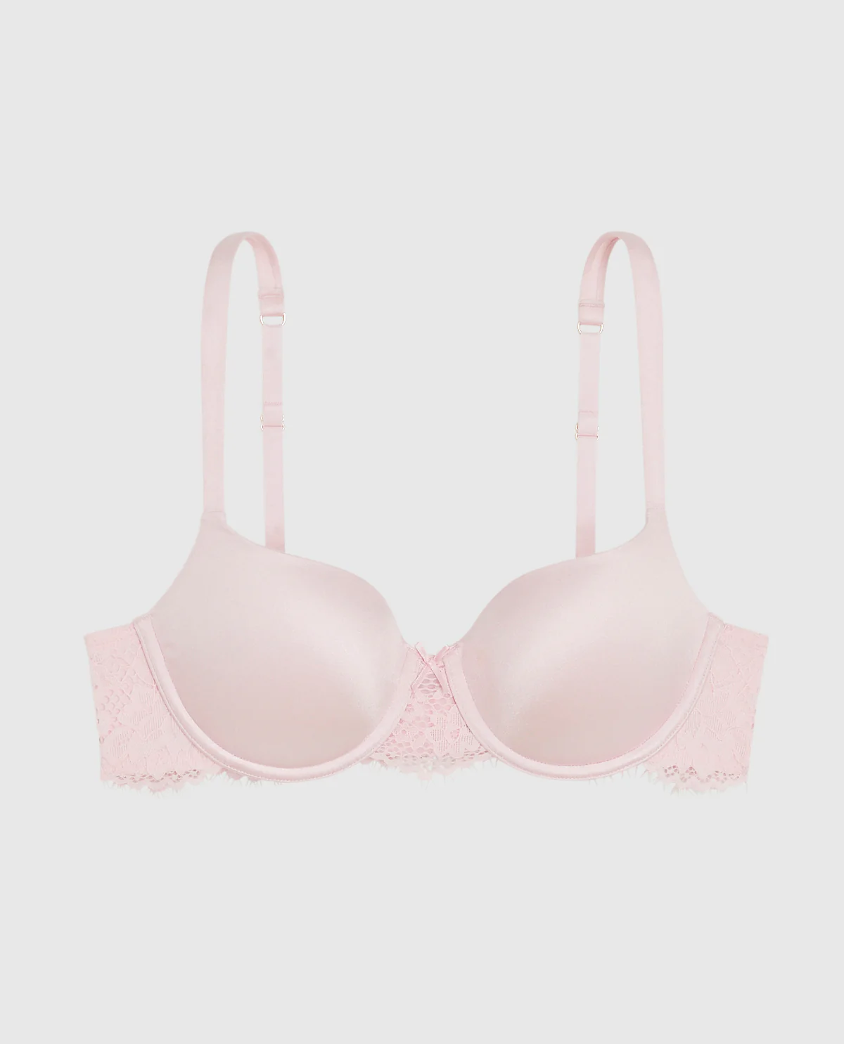 Lightly Lined Balconette Bra with Lace in Pink-A-Boo - Image 4