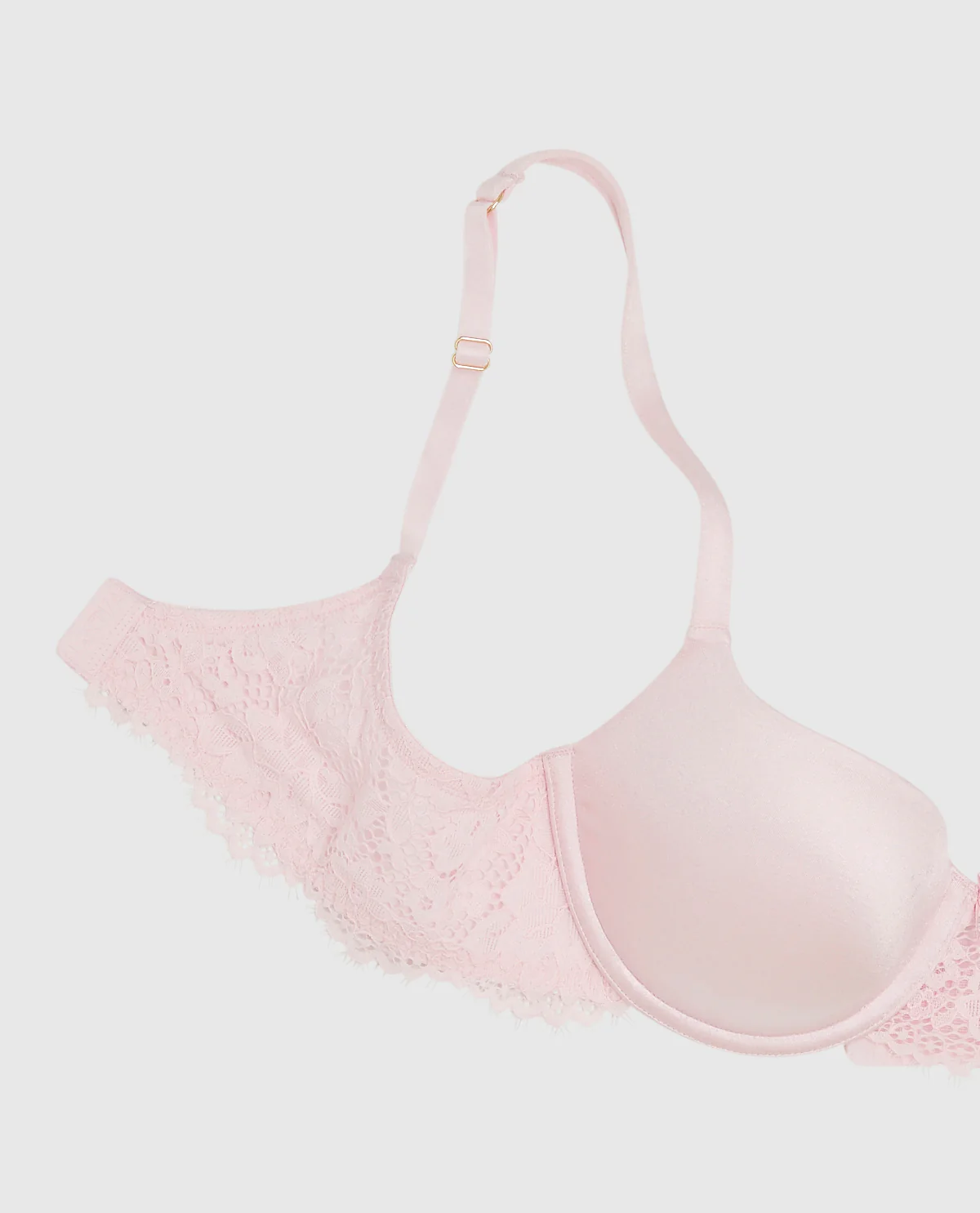 Lightly Lined Balconette Bra with Lace in Pink-A-Boo - Image 5