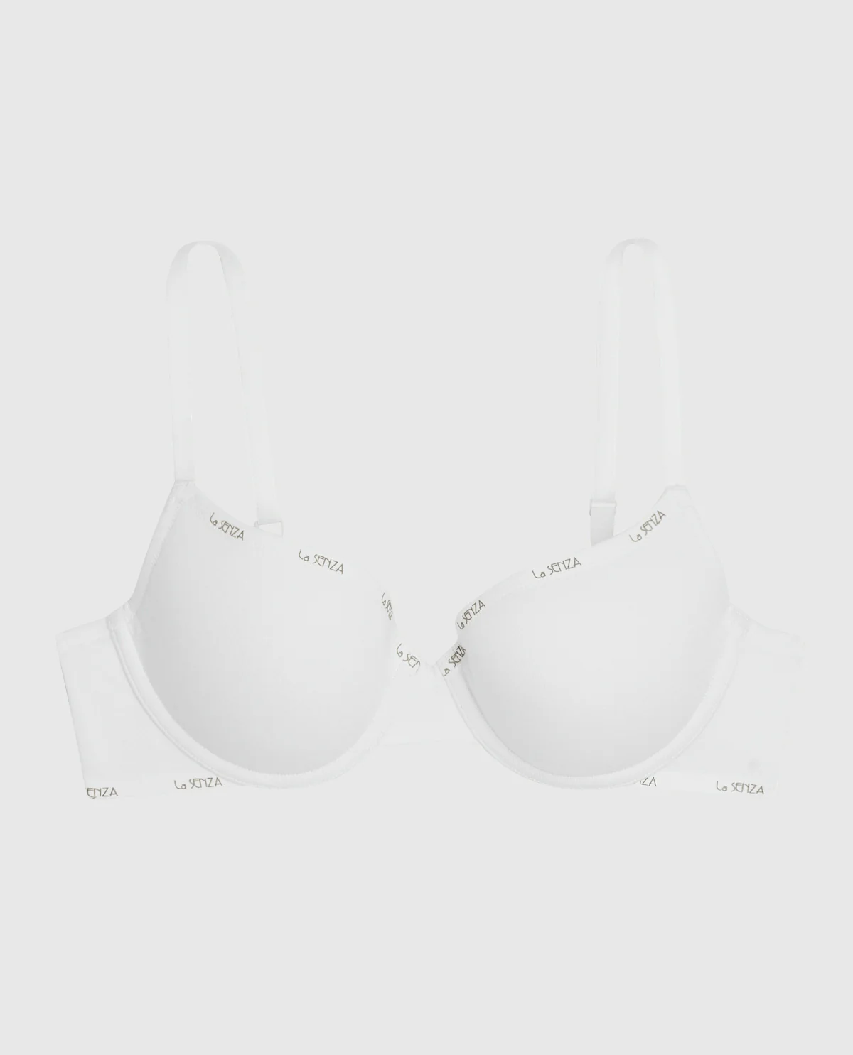 Lightly Lined Demi Logo Bra in Ivory - Image 4