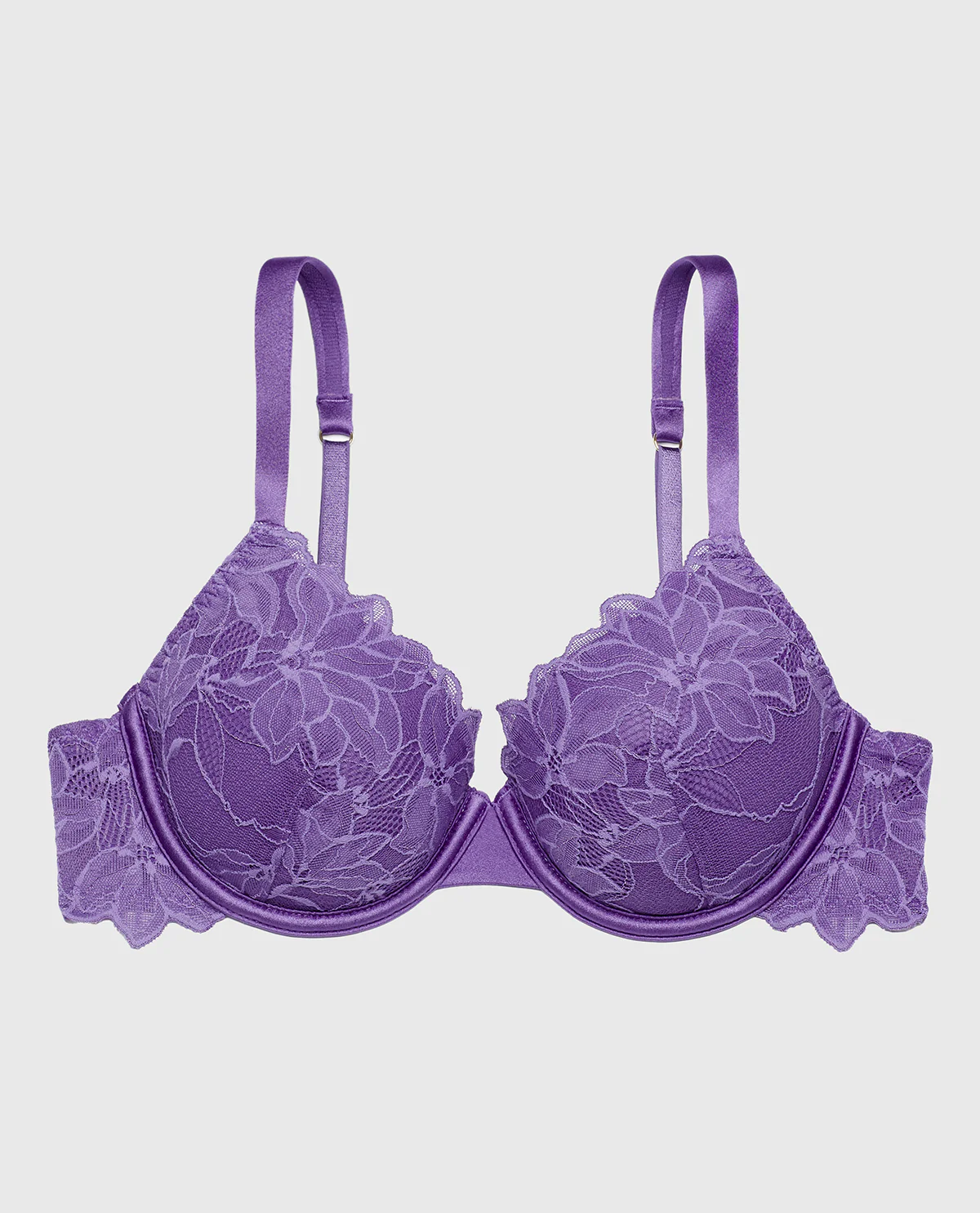 Lightly lined Full Coverage All Over Reverie Lace Bra in Purple Opulence - Image 4
