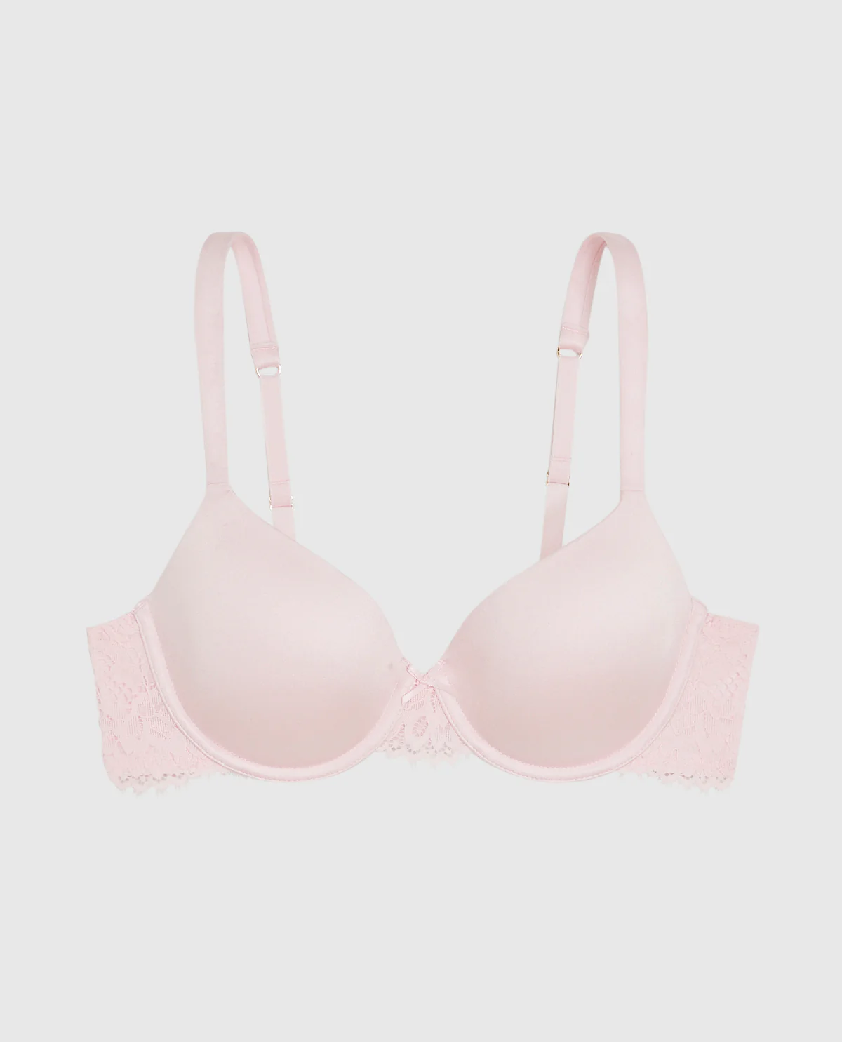Lightly Lined Full Coverage Bra with Lace in Pink-A-Boo - Image 4