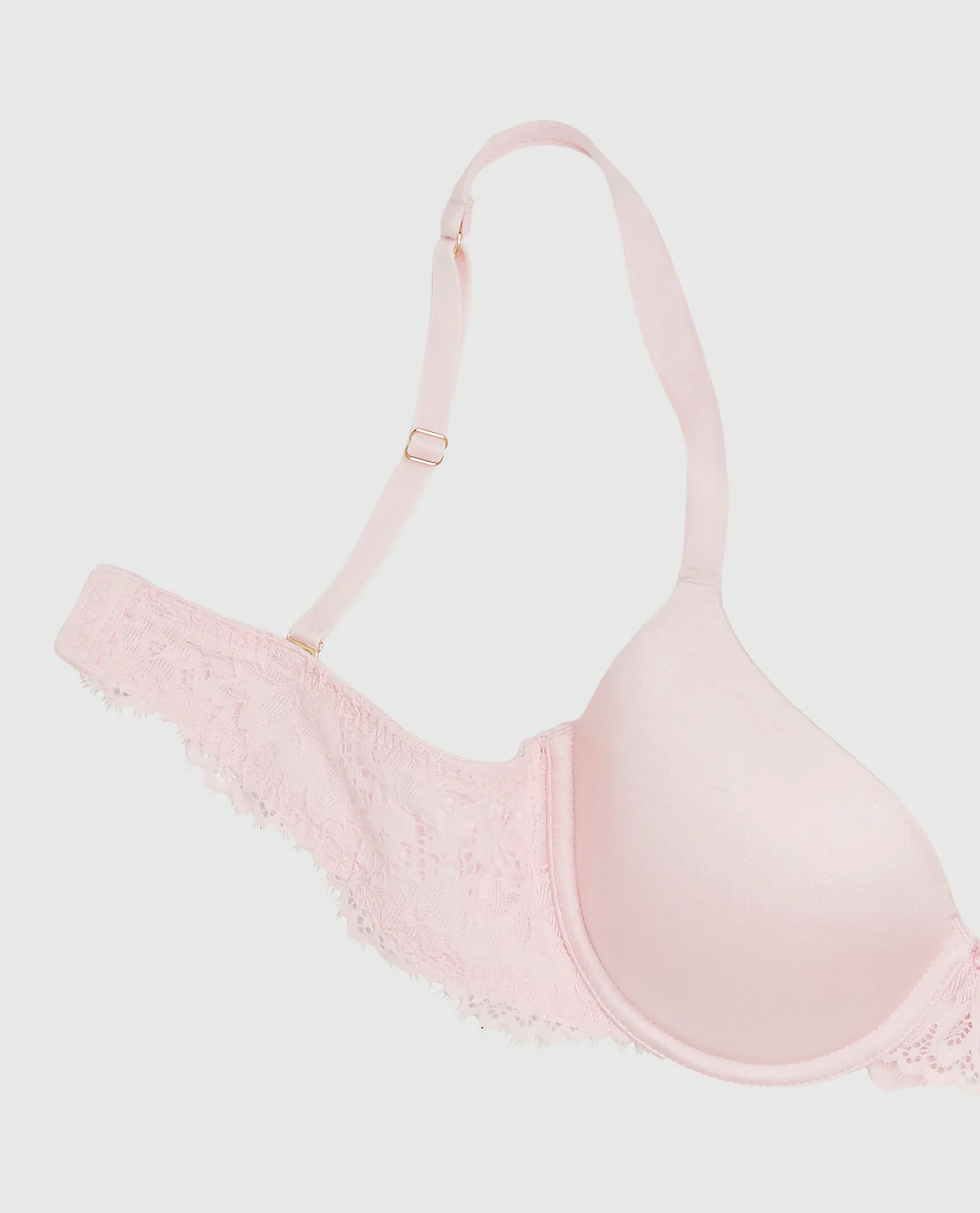 Lightly Lined Full Coverage Bra with Lace in Pink-A-Boo - Image 5