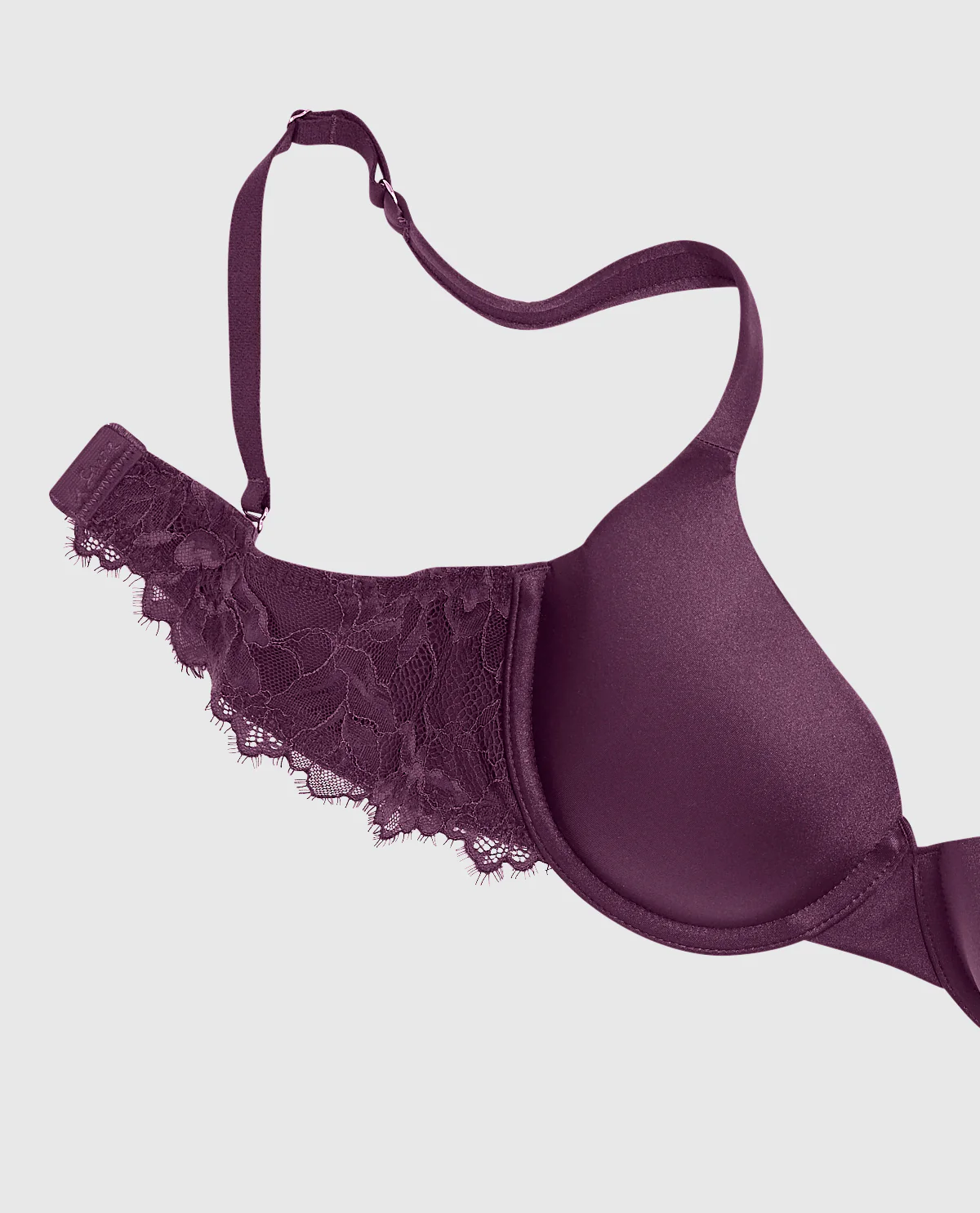 Lightly Lined Full Coverage Bra with Lace Wing - Image 2