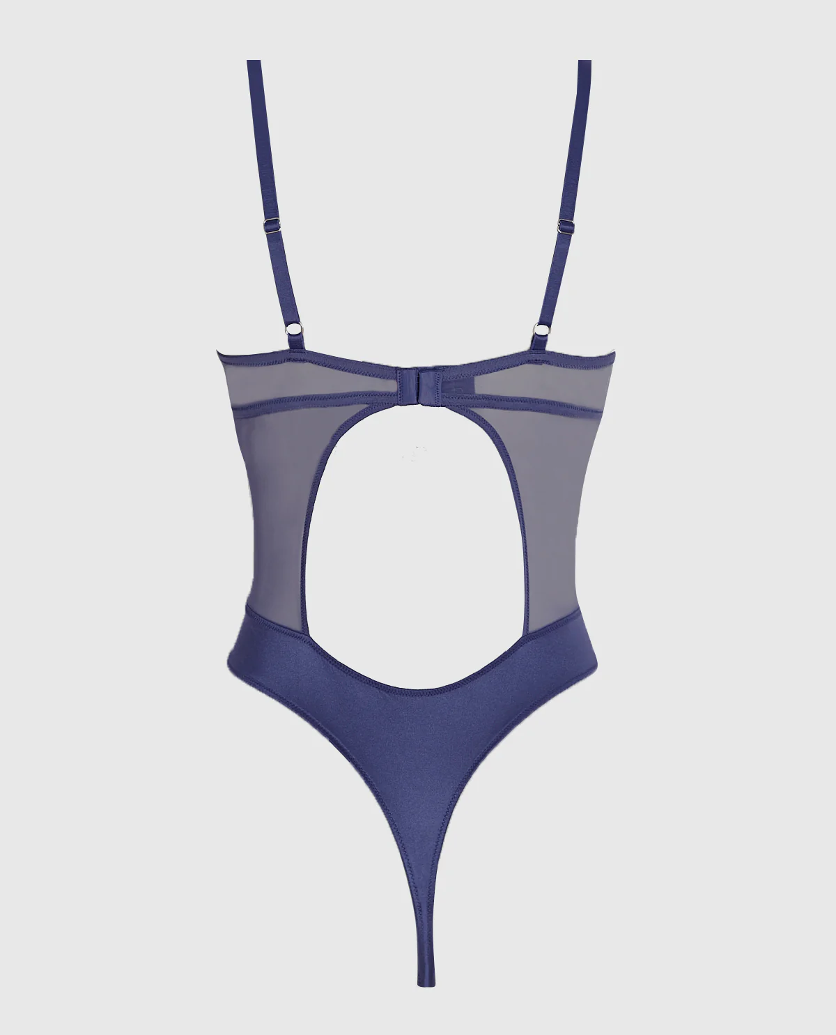 Lightly Lined Lace Bodysuit in Dusk Blue - Image 5