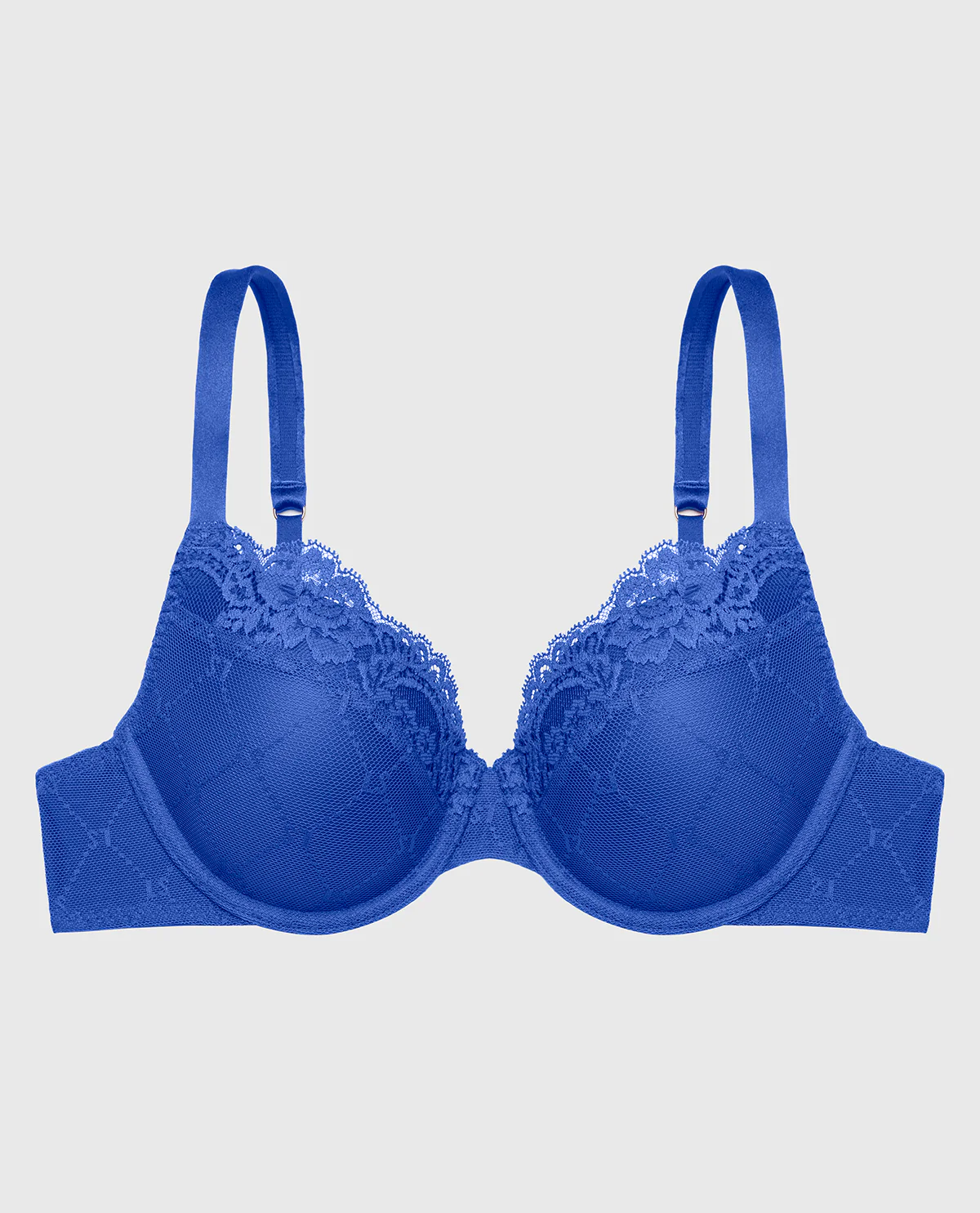 Lightly Lined Mesh Perfect Coverage Bra in Dazzling Blue - Image 4