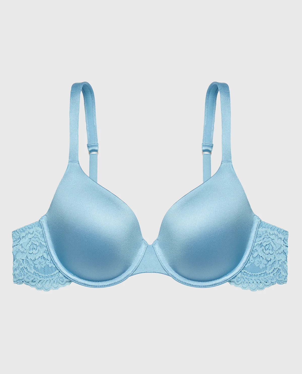 Lightly Lined Micro Cup Bra With Lace Wing in Glacier Lake - Image 4