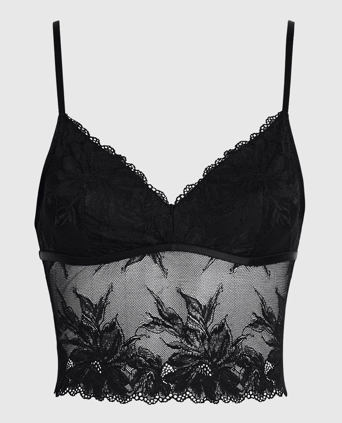 Long Line Bralette in Black - Image 4