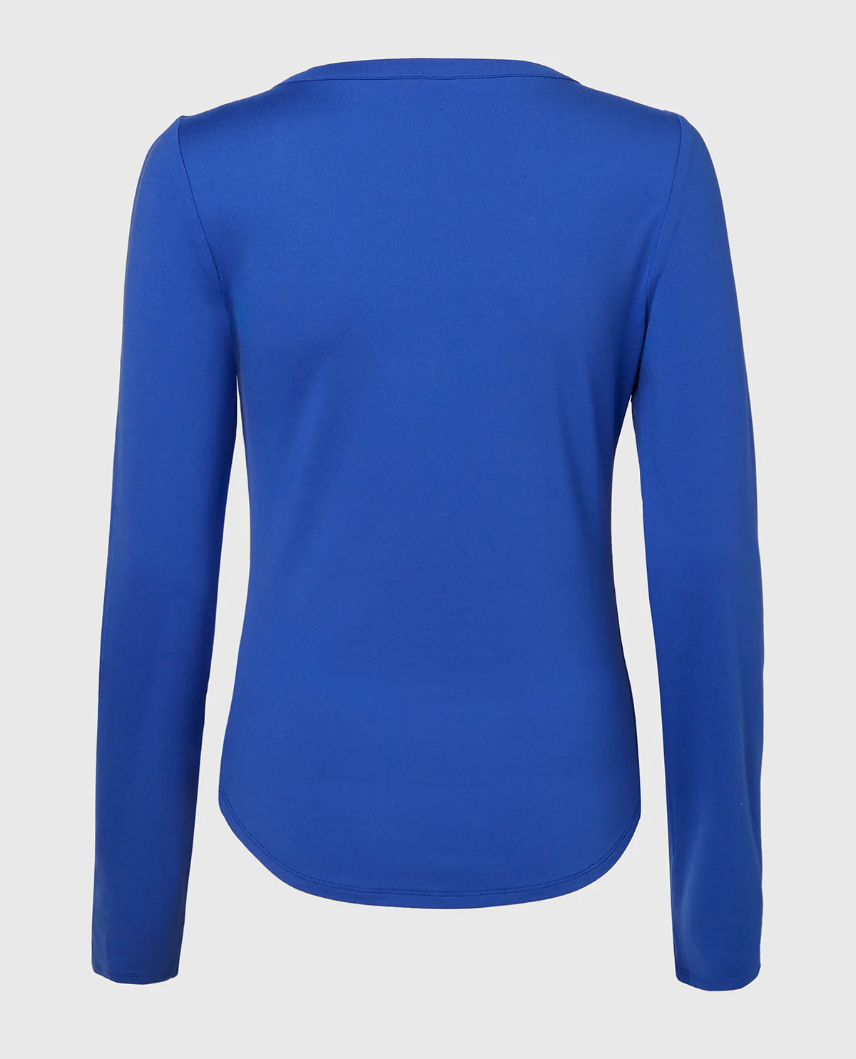Long sleeve brushed jersey v-Neck top in Dazzling Blue - Image 5