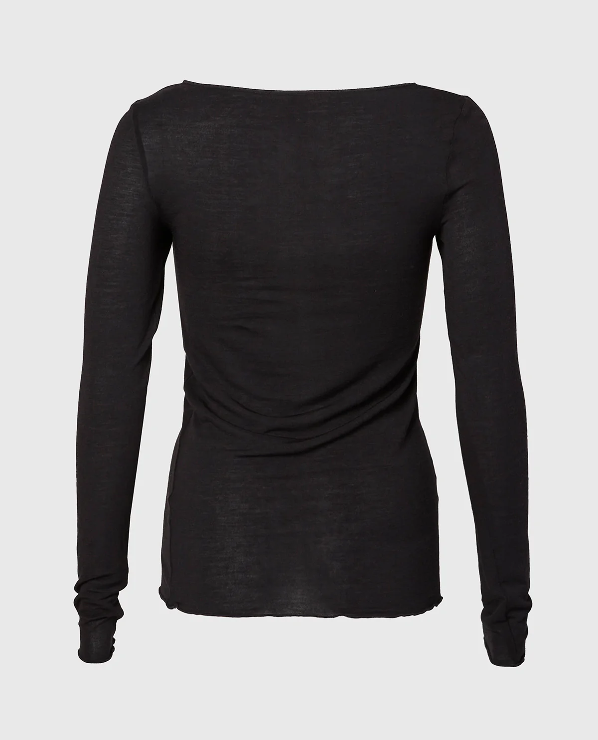 Long Sleeve Modal/Cashmere in Tuxedo Black - Image 5