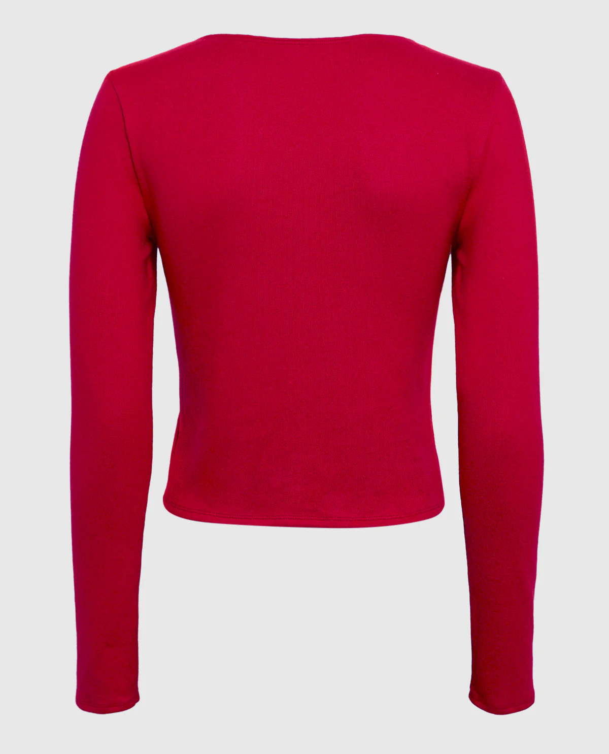 Long Sleeve Pajama Top in Cosmo Red - Image 3