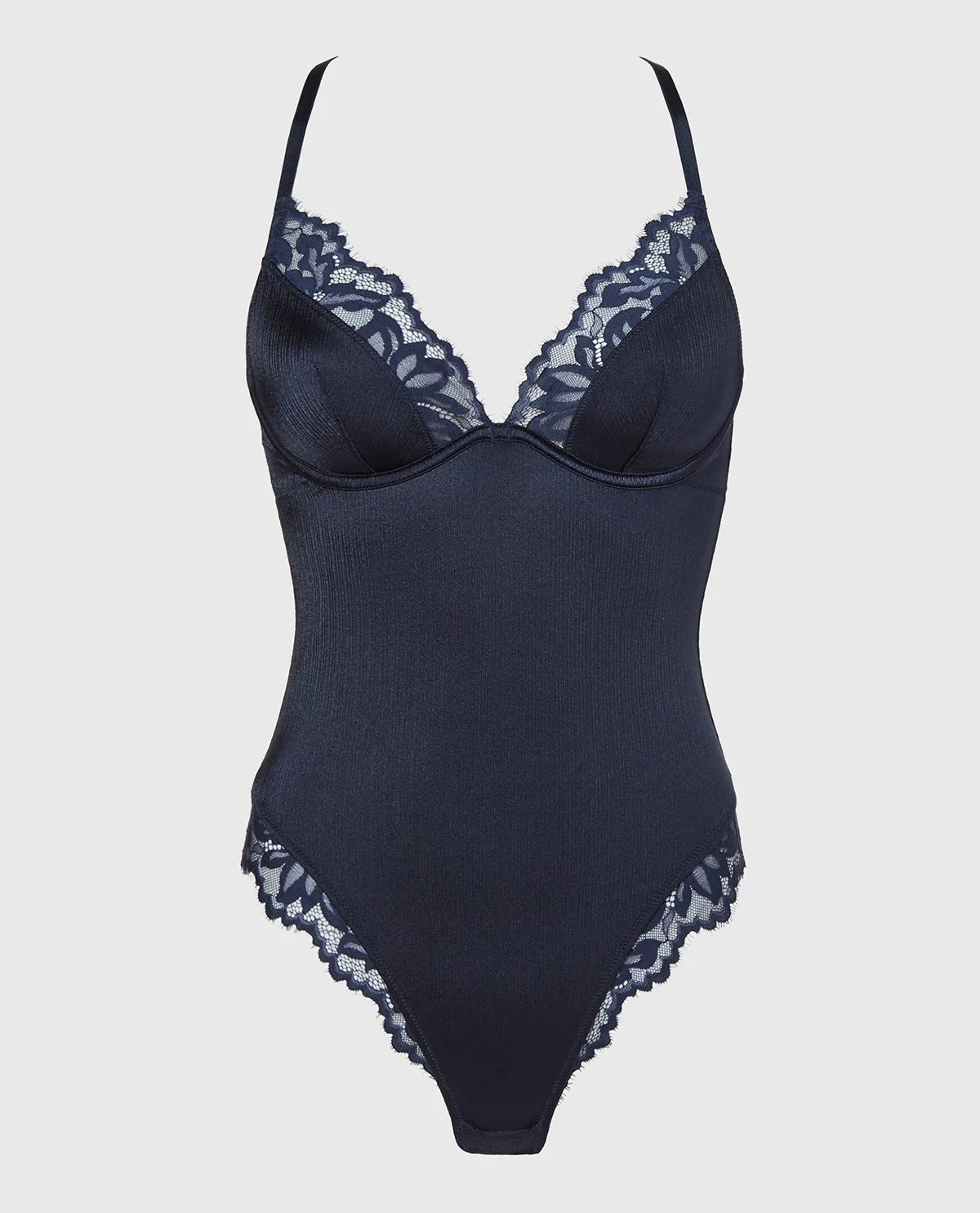 Longlines Bodysuit in Dark Navy - Image 4