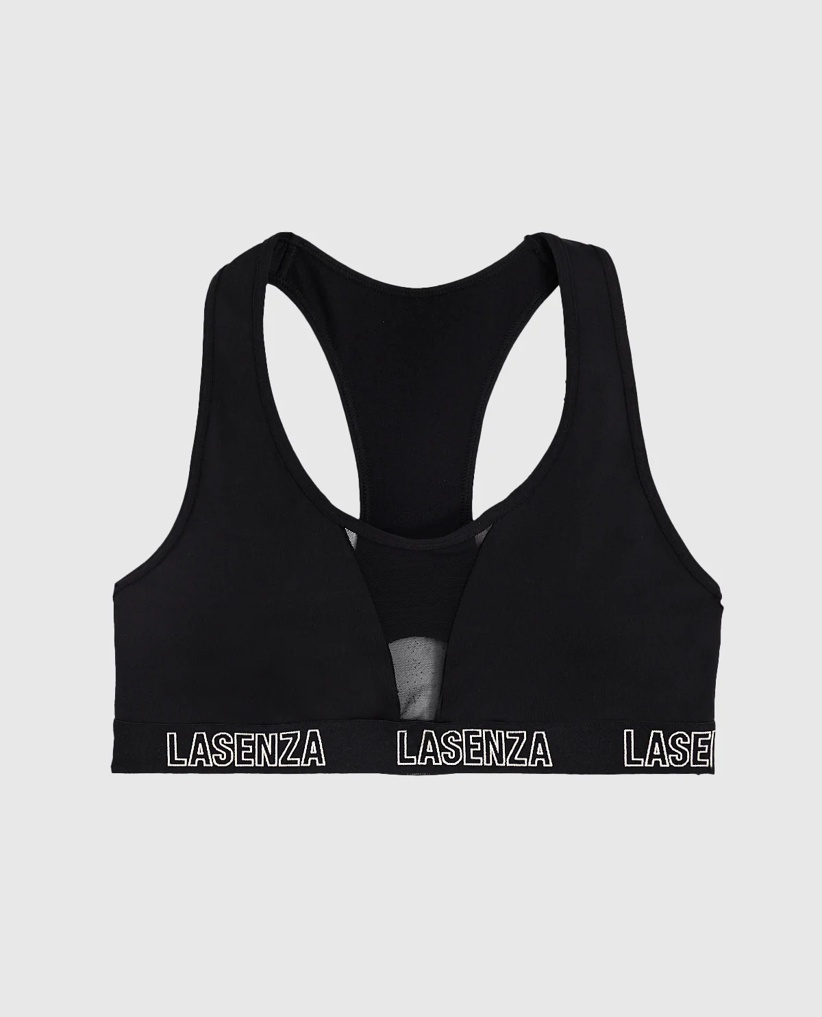 Low Impact  Sports Bra with Logo in Smoulder Black - Image 3