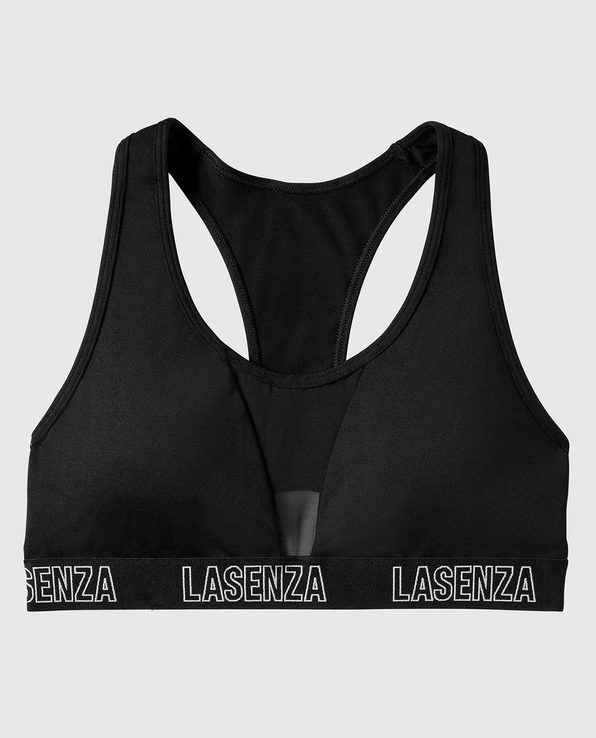 Low Impact  Sports Bra with Logo in Smoulder Black - Image 4