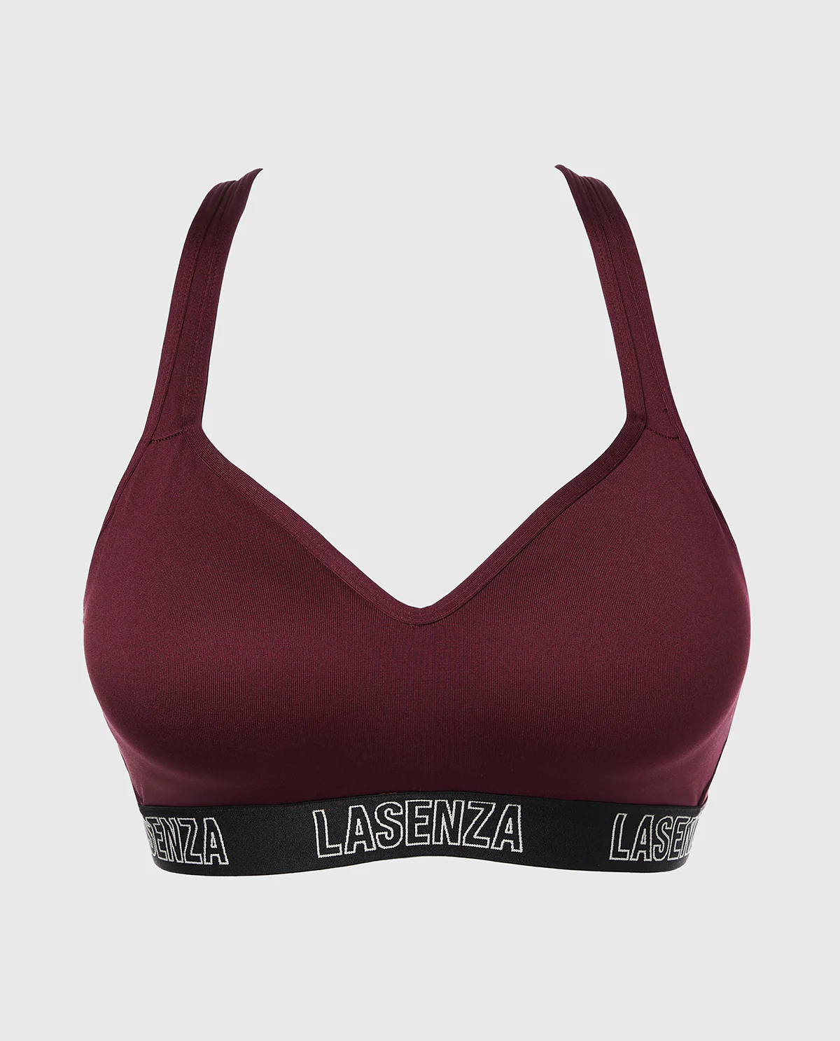 Medium Impact Logo Sports Bra in Russian Ruby - Image 4