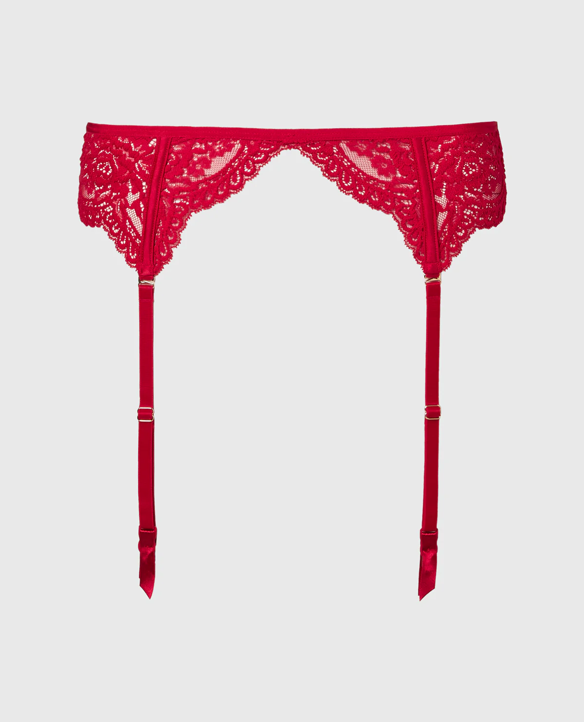 Mesh Garter in Crimson - Image 4