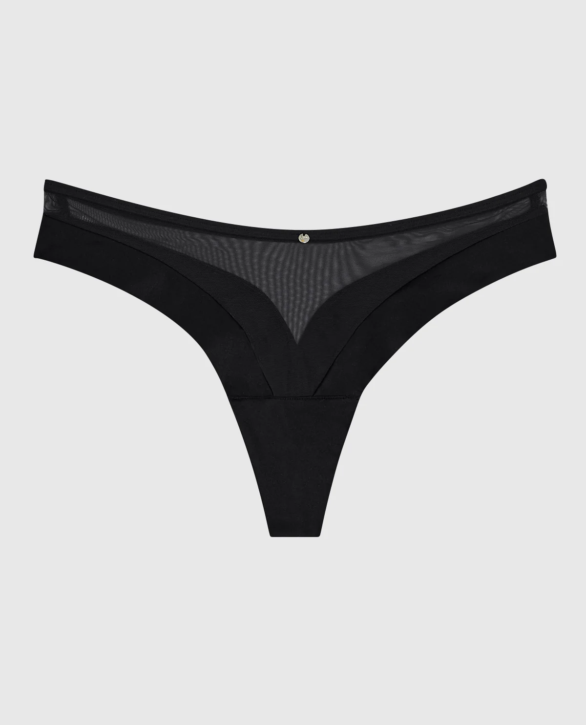 Mesh High Leg Thong in Black - Image 4